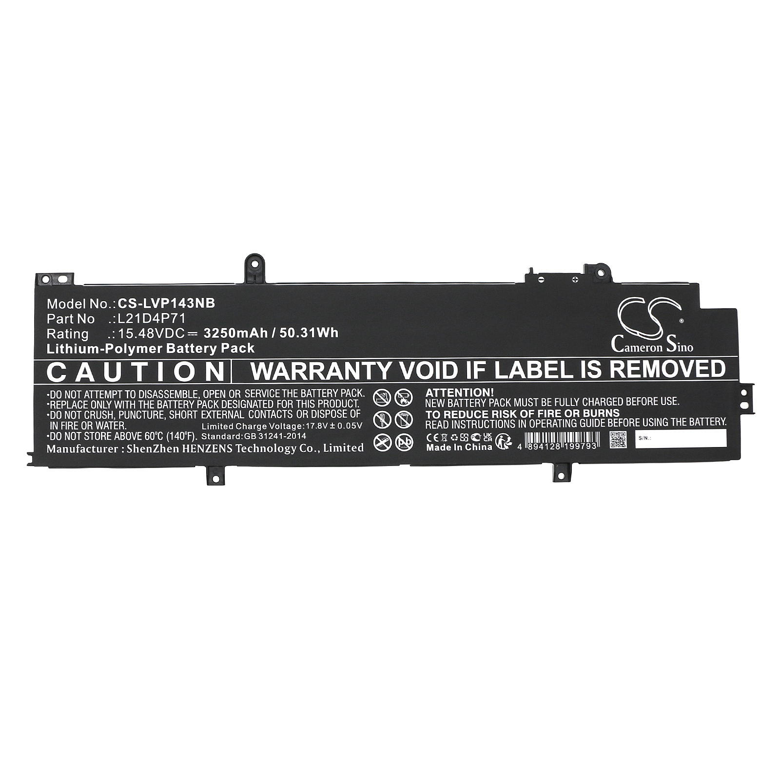 Акумулятор Lenovo ThinkPad P14s Gen 3(AMD)21J500, ThinkPad P14s Gen 3(AMD)21J500, ThinkPad P14s Gen 3(AMD)21J500, ThinkPad P14s Gen 3(AMD)21J500, ThinkPad P14s Gen 3(AMD)21J500, ThinkPad P14s Gen 3(AMD)21J500, ThinkPad P14s Gen 3(AMD)21J500, - Зображення 3