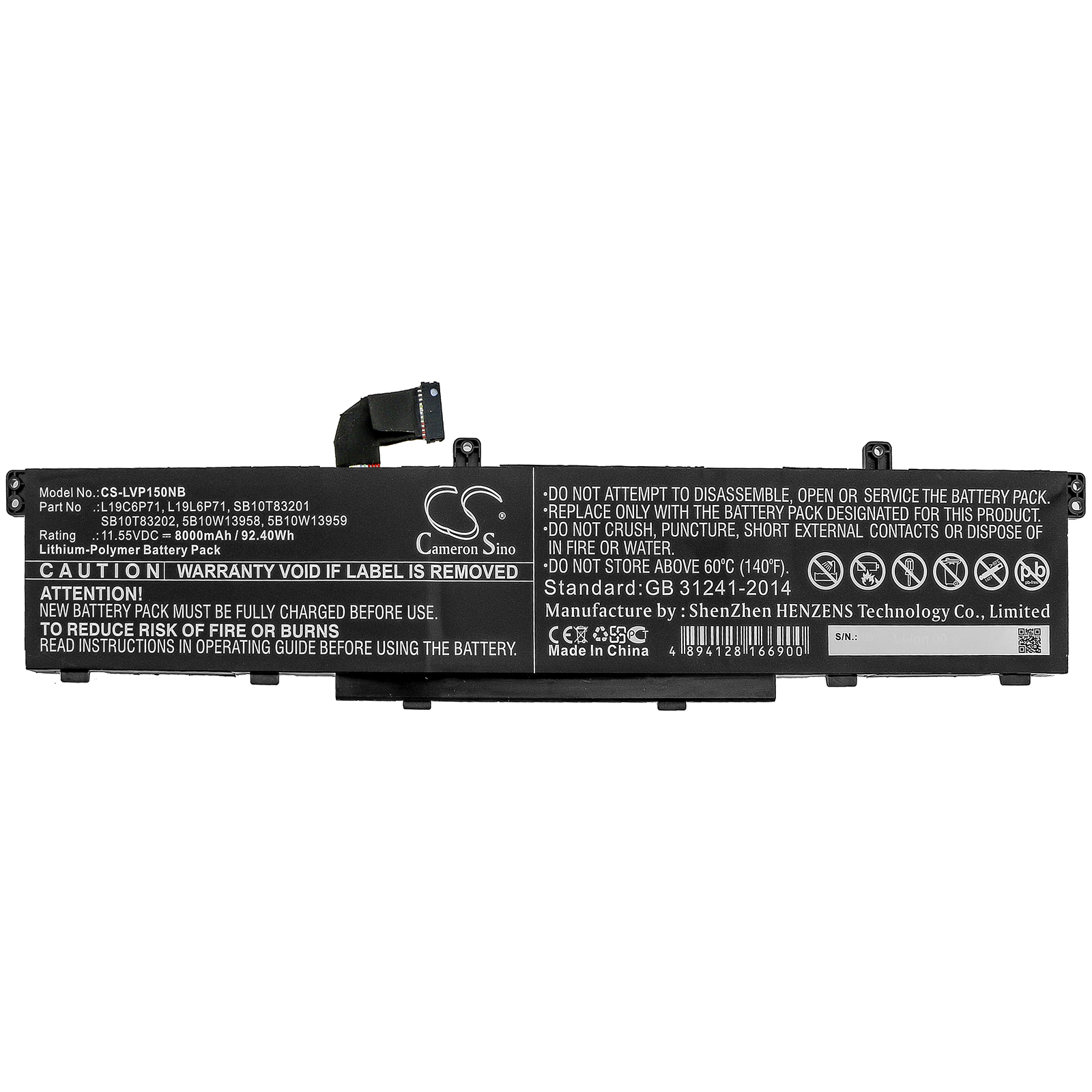 Акумулятор Lenovo ThinkPad P15, ThinkPad P15 Gen 1 20ST002DAU, ThinkPad P15 Gen 1 20ST002FAU, ThinkPad P15 Gen 1 20ST003XUS, ThinkPad P15 Gen 1 20ST0048US, ThinkPad P15 Gen 1 20ST004DUS, ThinkPad P15 Gen 1 20ST004HUS, ThinkPad P15 Gen 1 20ST0055AU, - Зображення 3