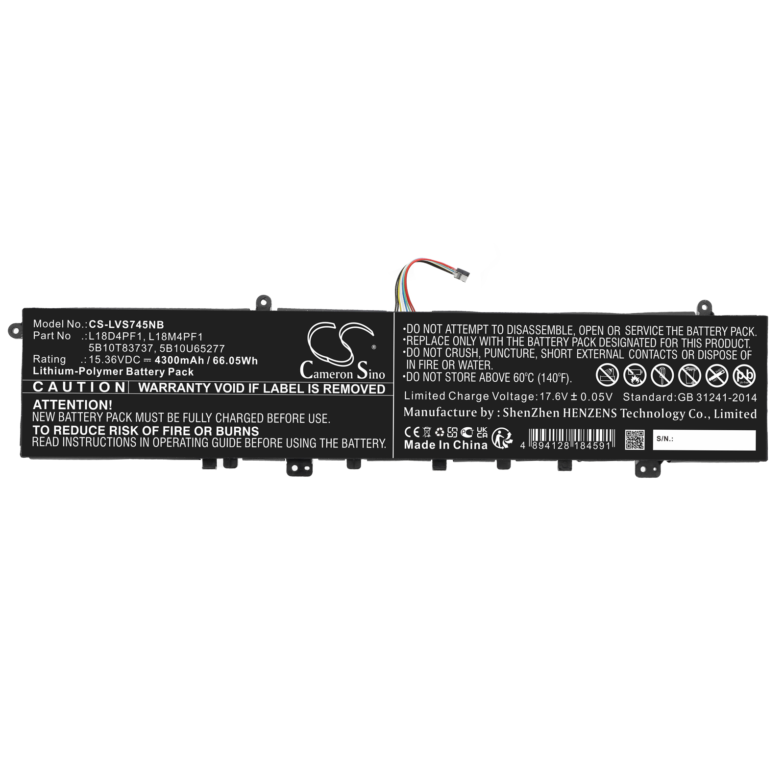 Акумулятор Lenovo Yoga C940-15, Yoga C940-15IRH, Yoga C940-15IRH 81TE0000US, YOGA C940-15IRH 81TE0003US, YOGA C940-15IRH 81TE000LGE, Yoga C940-15IRH 81TE000RMH, Yoga C940-15IRH 81TE000XMH, Yoga C940-15IRH 81TE0018GE, Yoga C940-15IRH 81TE001EIV, Yoga - Зображення 3