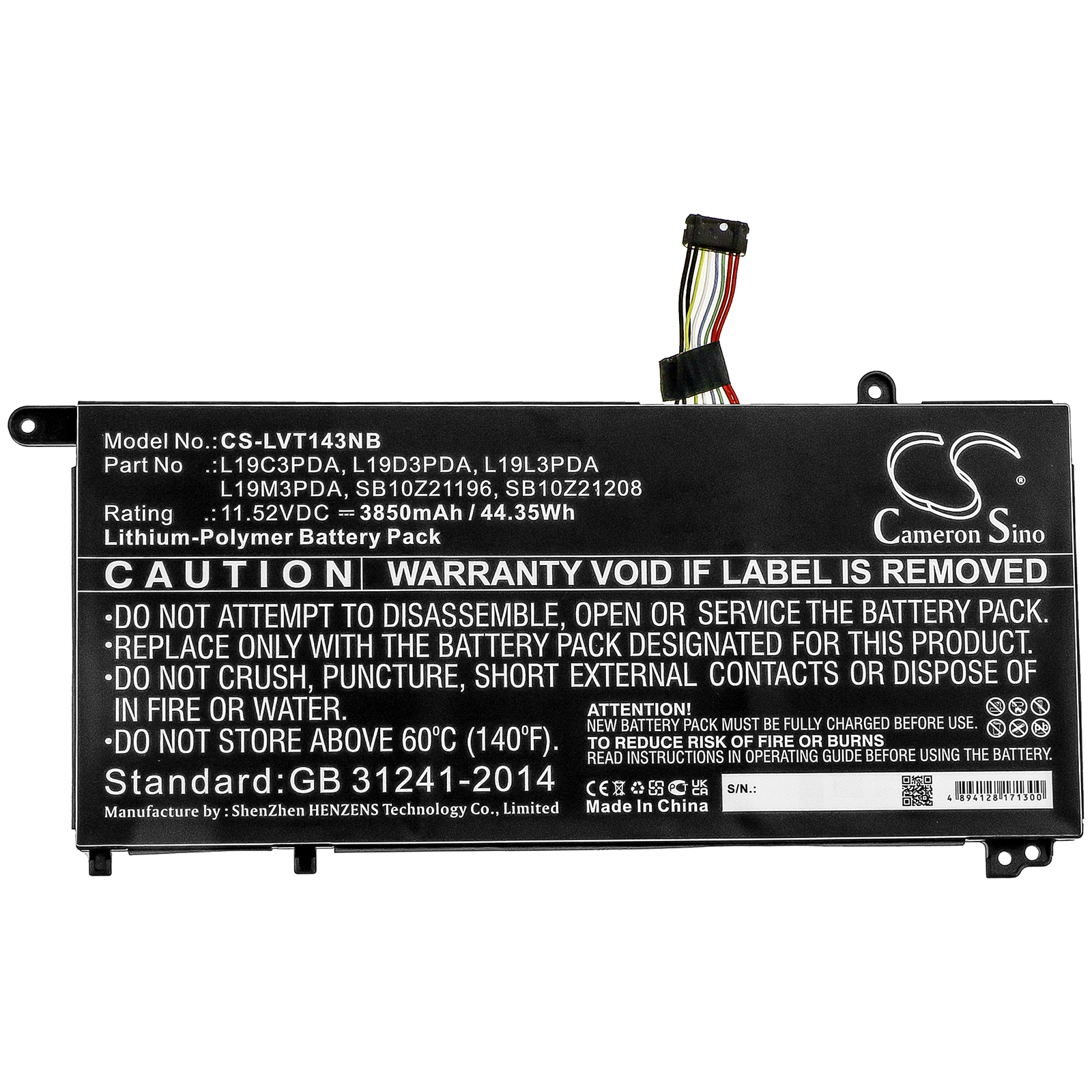 Акумулятор Lenovo FRU TP1415 LG, ThinkBook 14 G2 ITL, ThinkBook 14 G2 ITL 20VD000AMX, ThinkBook 14 G2 ITL 20VD000AUK, ThinkBook 14 G2 ITL 20VD000BPB, ThinkBook 14 G2 ITL 20VD0012SA, ThinkBook 14 G2 ITL 20VD001SAU, ThinkBook 14 G2 ITL 20VD001XAU, - Зображення 3