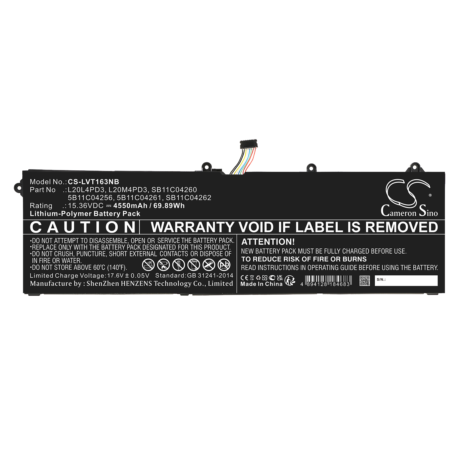 Акумулятор Lenovo Legion S7 15ACH6 82K8000EFR, Legion S7 15ACH6 82K80015BR, Legion S7 15ACH6 82K8001MUS, Legion S7 15ACH6 82K80026RM, Legion S7 15ACH6 82K8002QGM, Legion S7 15ACH6 82K80030GE, Legion S7 15ACH6 82K8003QSB, Legion S7 15ACH6 82K8004MAD, - Зображення 3