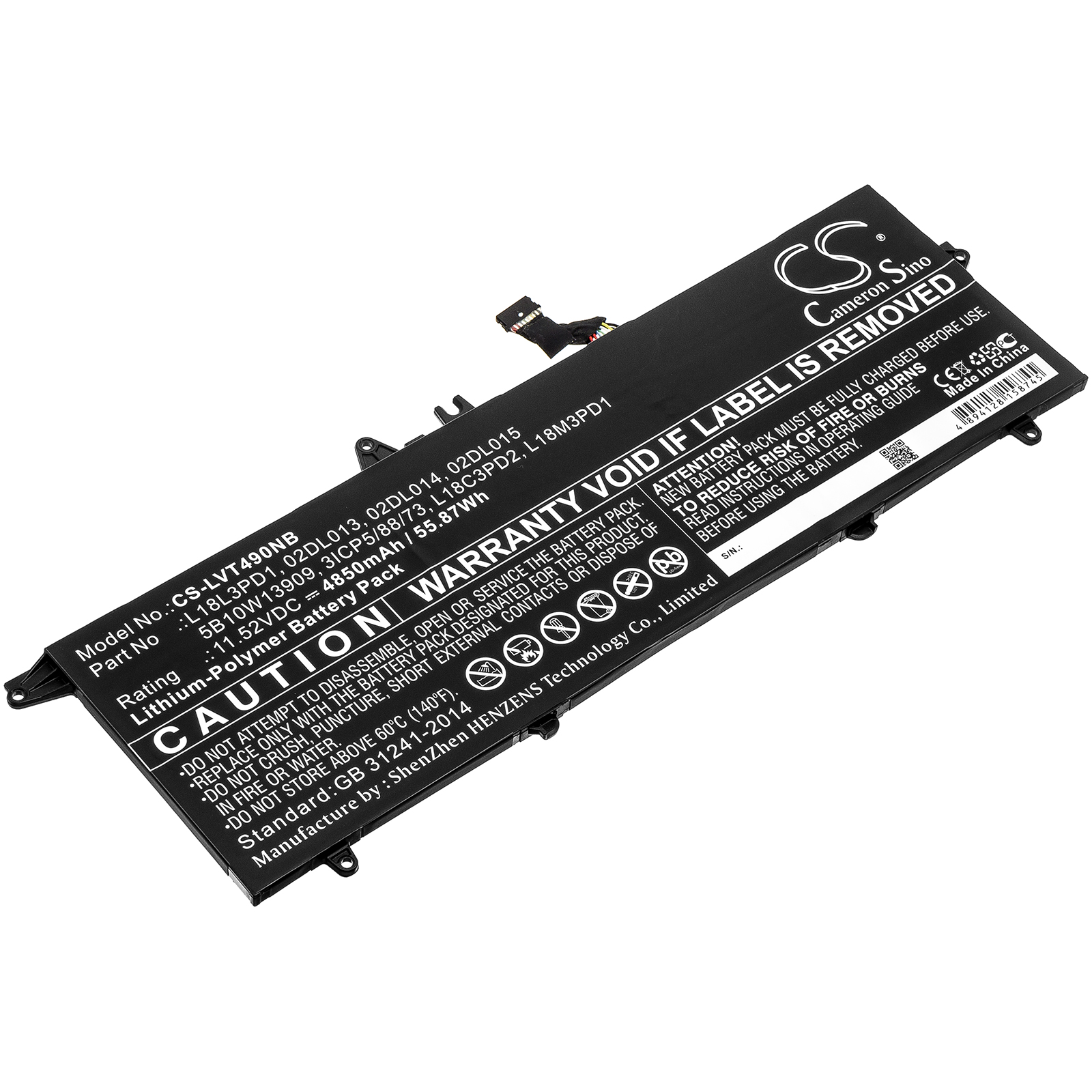 Акумулятор Lenovo T490s 20NX001FCD, ThinkPad T490s, ThinkPad T490s(20NX000RCD), ThinkPad T490s(20NX0015CD), ThinkPad T490s-20NYS02A00, ThinkPad T495s, ThinkPad T495s-20QKS01E00