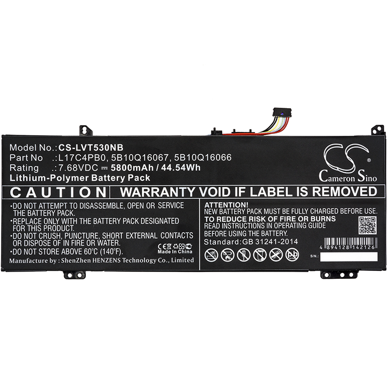 Акумулятор Lenovo 530S-14IKB-Type 81EU-81EU00EXH, Air 14, Flex 6-14, Flex 6-14ARR, Flex 6-14ARR-81HA, Flex 6-14ARR-81HA0008US, Flex 6-14IKB, Flex 6-14IKB-81EM, Flex 6-14IKB-81EM000WUS, Flex 6-14IKB-Type 81EM-81EM000, FLEX-14API(81SS), - Зображення 3