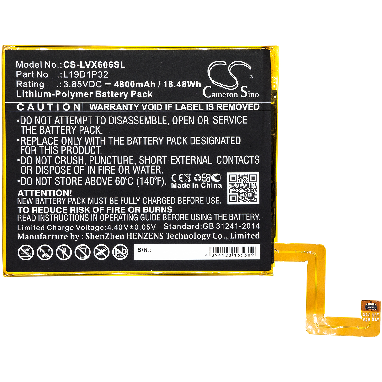 Акумулятор Lenovo Tab M10 Plus, TB-X606F - Зображення 3