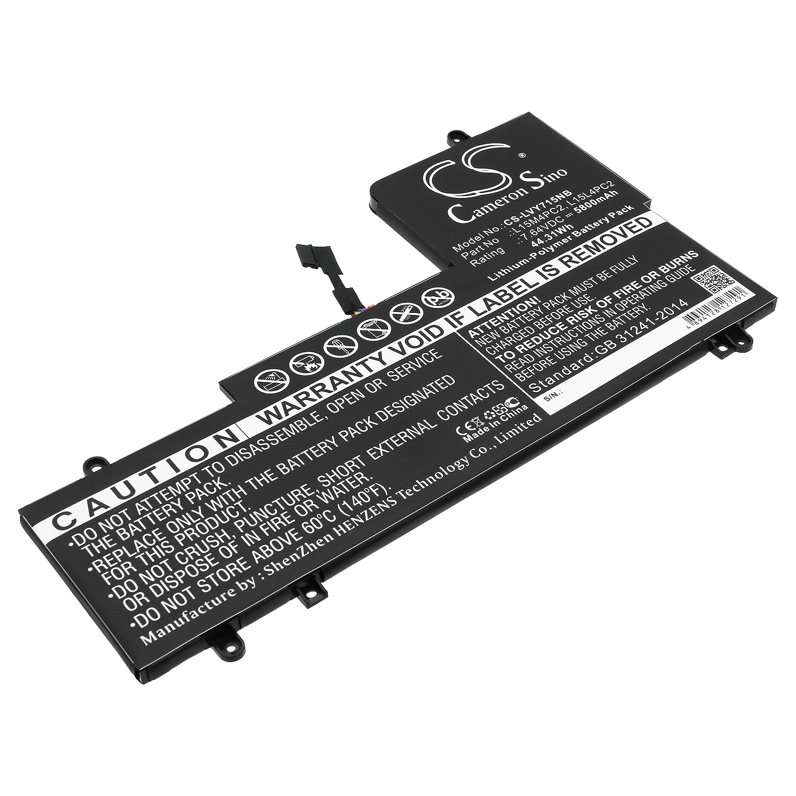 Акумулятор Lenovo Yoga 710 15", YOGA 710-14, Yoga 710-14IKB, Yoga 710-14IKB 80V40000HH, Yoga 710-14IKB 80V40001HH, Yoga 710-14IKB 80V4002HGE, Yoga 710-14IKB 80V4002JGE, Yoga 710-14IKB 80V40034RA, Yoga 710-14IKB 80V40036RA, Yoga 710-14IKB 80V4003ARA,