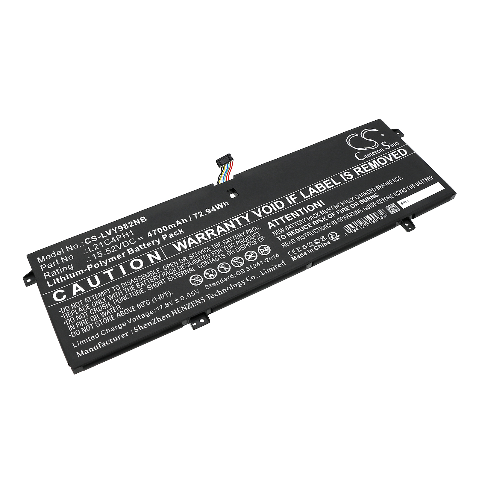 Акумулятор Lenovo Yoga Slim 9 14IAP7 82T00002SP, Yoga Slim 9 14IAP7 82T00003GE, Yoga Slim 9 14IAP7 82T00005GE, Yoga Slim 9 14IAP7 82T00007TA, Yoga Slim 9 14IAP7 82T00008AX, Yoga Slim 9 14IAP7 82T00009AX, Yoga Slim 9 14IAP7 82T0000AMX, Yoga Slim 9