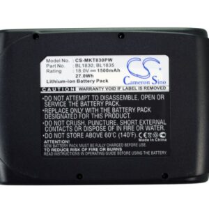 Акумулятор Makita BBO140, BBO180, BBO180Z, BCF050, BCF201, BCF201Z, BCL140, BCL140Z, BCL142, BCL142Z, BCL180, BCL180F, BCL180W, BCL180Z, BCL180ZW, BCL182, BCL182Z, BCS550, BCS550F, BCS550RFE, BCS550Z, BDA340, BDA340RFE, BDA340Z, BDA341, BDA341RFE,