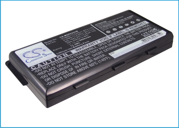 Акумулятор MSI A5000, A6005, A7200, CR500, CR600, CR600-001US, CR600-013US, CR600-017US, CR600-234US, CR610, CR610 C61M32-HDSB, CR610 MS-3801, CR610 MS-6890, CR610 MS-6891, CR610-001NL, CR610-003HU, CR610-005, CR610-006, CR610-006NE, CR610-007PL,