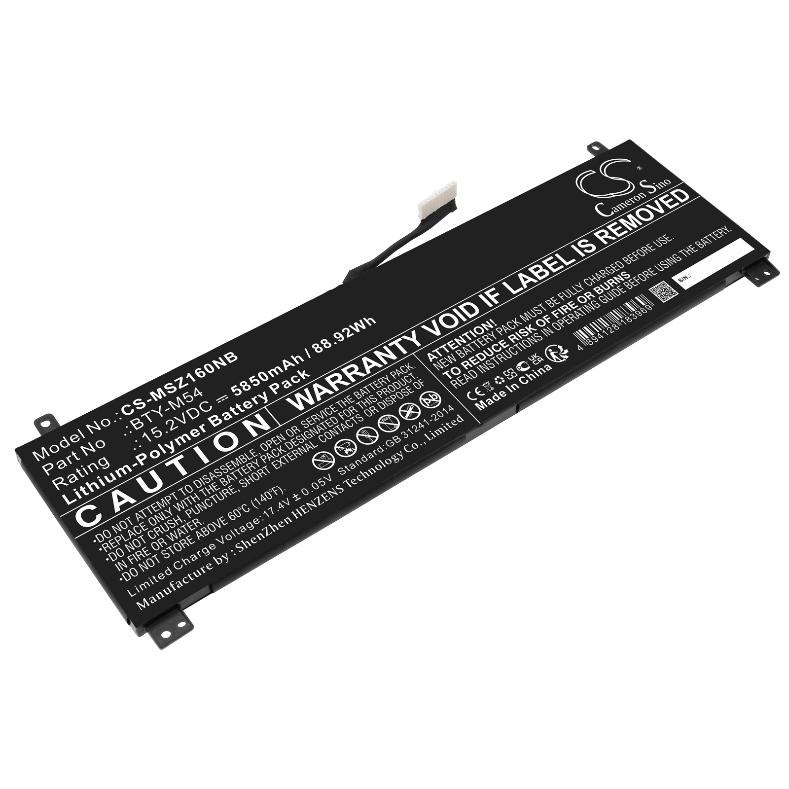 Акумулятор MSI Creator Z16 A11UE-019ES, Creator Z16 A11UE-020XES, Creator Z16 A11UE-021PT, Creator Z16 A11UE-024RU, Creator Z16 A11UE-025PT, Creator Z16 A11UE-028, Creator Z16 A11UE-037RU, Creator Z16 A11UE-054AU, Creator Z16 A11UE-059NEU, Creator