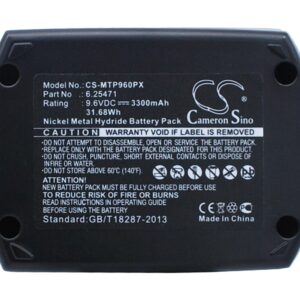 Акумулятор Metabo BS 9.6, BS9.6, BSP9.6, BSZ9.6, BSZ9.6 Air cooled, BSZ9.6IM Plus, BZ9.6SP, Implus, KSA9.6, SB9.6, SBP9.6, SBT9.6, ULA 9.6