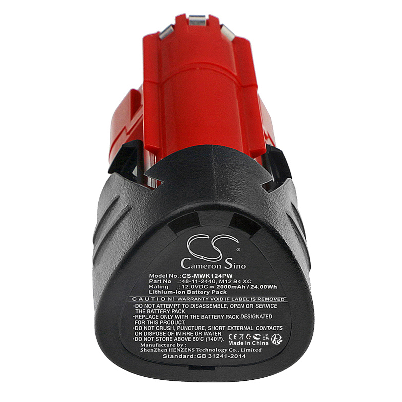 Акумулятор Milwaukee C12 FM, C12 HZ, C12 HZ-0, C12 HZ-202C, C12 JSR, C12 JSR-0, C12 LTGE, C12 MT, C12 MT-0, C12 MT-202B, C12 MT-402B, C12 PC, C12 PC-0, C12 PN, C12 PN-0, C12 PPC, C12 PPC-0, C12 PXP, C12 PXP-I06202C, C12 PXP-I10202C, C12 PXP-N202C, - Зображення 3