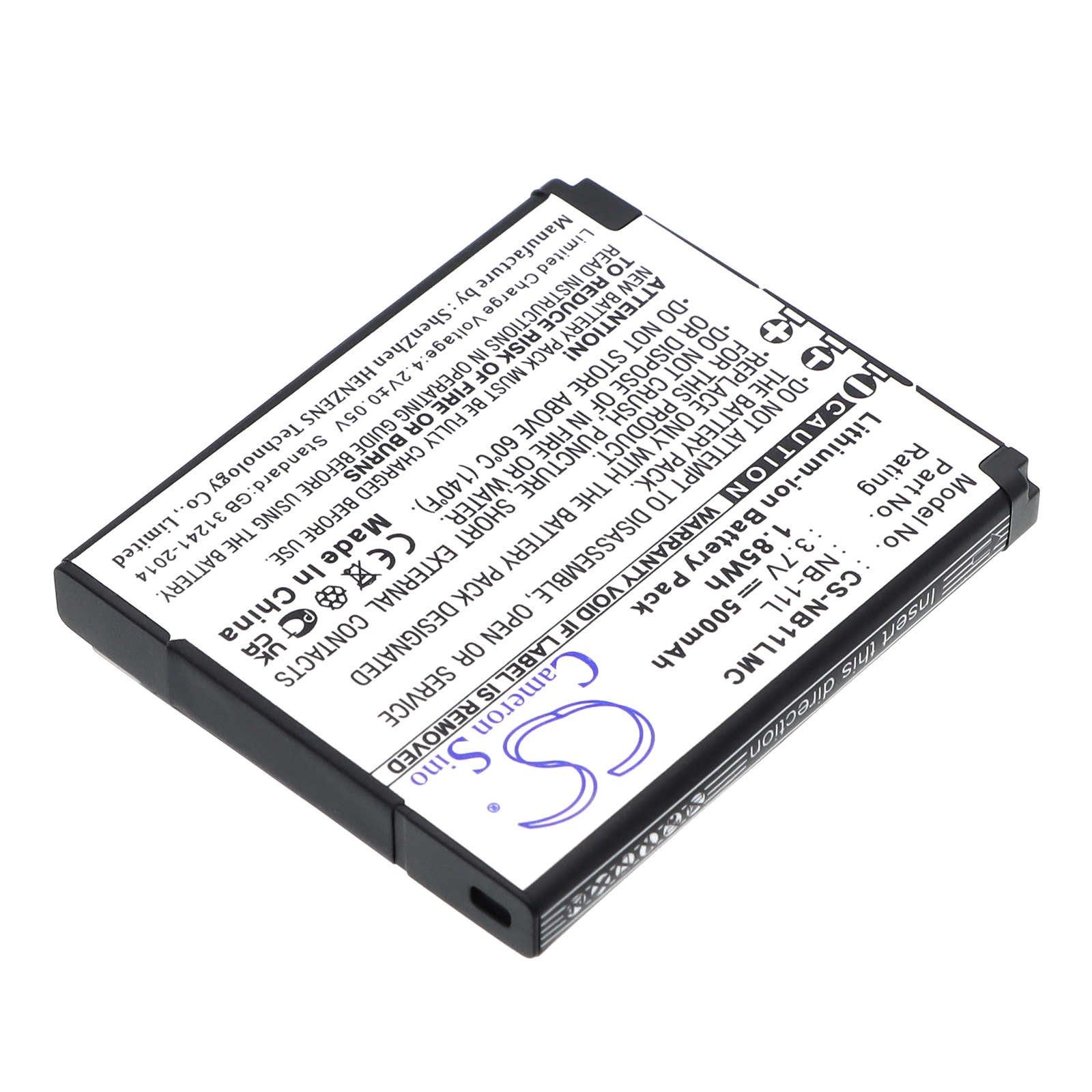 Акумулятор Canon ELPH 110 HS, ELPH 340 HS, IXUS 133, IXUS 125, IXUS 125 HS, IXUS 125HS, IXUS 127, IXUS 130, IXUS 132, IXUS 135, IXUS 137, IXUS 140, IXUS 145, IXUS 147, IXUS 150, IXUS 155, IXUS 157 IXUS 155, IXUS 160, IXUS 165, IXUS 170, IXUS 240 - Зображення 2