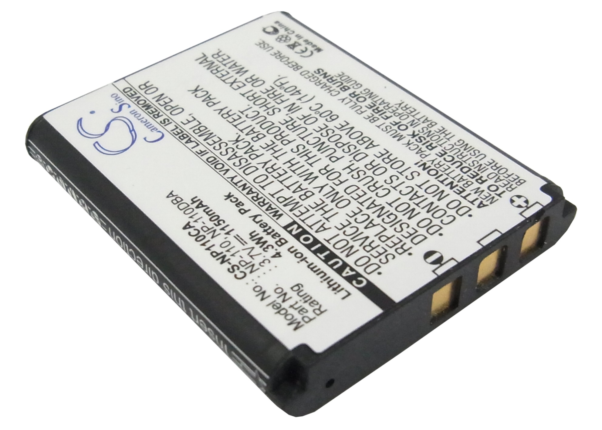 Акумулятор Casio Exilim EX-FC200S, Exilim EX-FC500S, Exilim EX-Z200, Exilim EX-Z2000, Exilim EX-Z2300, Exilim EX-Z3000, Exilim EX-ZR10, Exilim EX-ZR15, Exilim EX-ZR20, Exilim EX-ZR50, Exilim Pro EX-F1, Exilim Zoom EX-Z2000, Exilim Zoom EX-Z2000BK, - Зображення 2