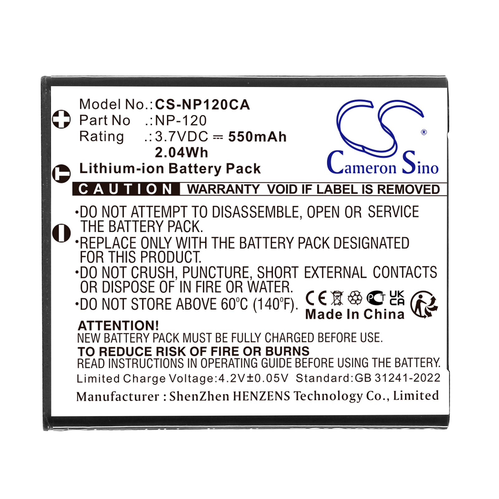 Акумулятор Casio Exilim EX-EX-S200BK, Exilim EX-S200, Exilim EX-S200BE, Exilim EX-S200BK, Exilim EX-S200EO, Exilim EX-S200PK, Exilim EX-S200SR, Exilim EX-ZS10, Exilim EX-ZS10BE, Exilim EX-ZS10PK, Exilim EX-ZS10RD, Exilim EX-ZS10SR, Exilim EX-ZS15 - Зображення 3