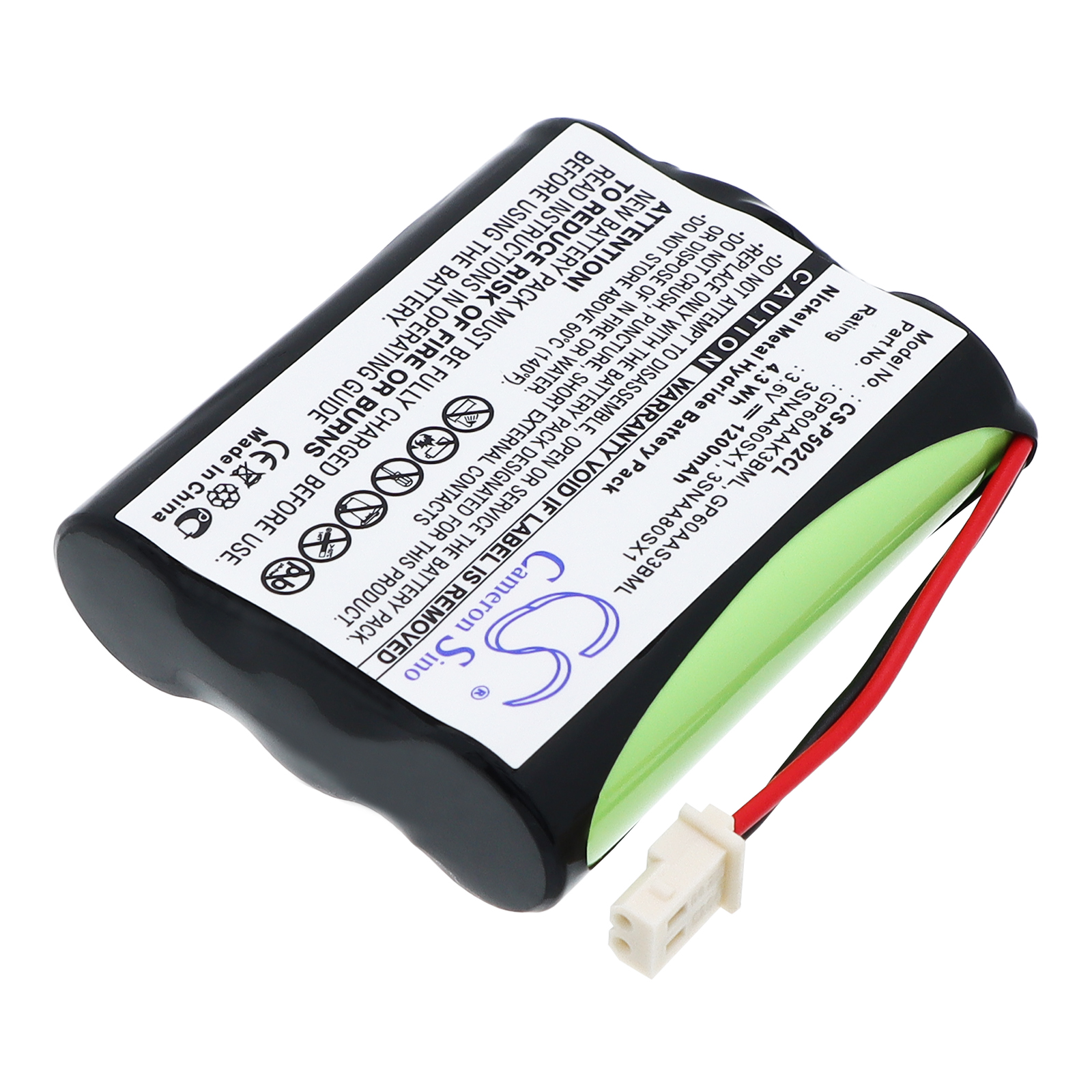 Акумулятор RADIO SHACK 23353, 23620, 23953, 3KR600AAL, 3KR800AAE, 3N600AA-MRX, 433849, 433850, 43727, 43728, 9601438, CASA900, CASA9000, CLT2400, CLT2410, CLT2415, CLT2420, CLT2425, CLT2430, CLT2435, CLT9081, CLT908A, CLT9109, CLT917, CLT9171, - Зображення 2