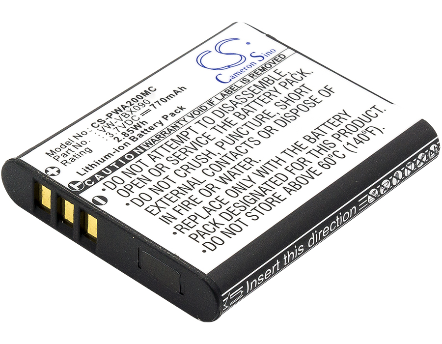 Акумулятор Panasonic HX-WA03, HX-WA03H, HX-WA03W, HX-WA2, HX-WA20, HX-WA20H, HX-WA20W, HX-WA2A, HX-WA2D, HX-WA2GK, HX-WA3, HX-WA30, HX-WA30A, HX-WA30D, HX-WA30GK, HX-WA30K, HX-WA30W, HX-WA3GK, WA2, WA20