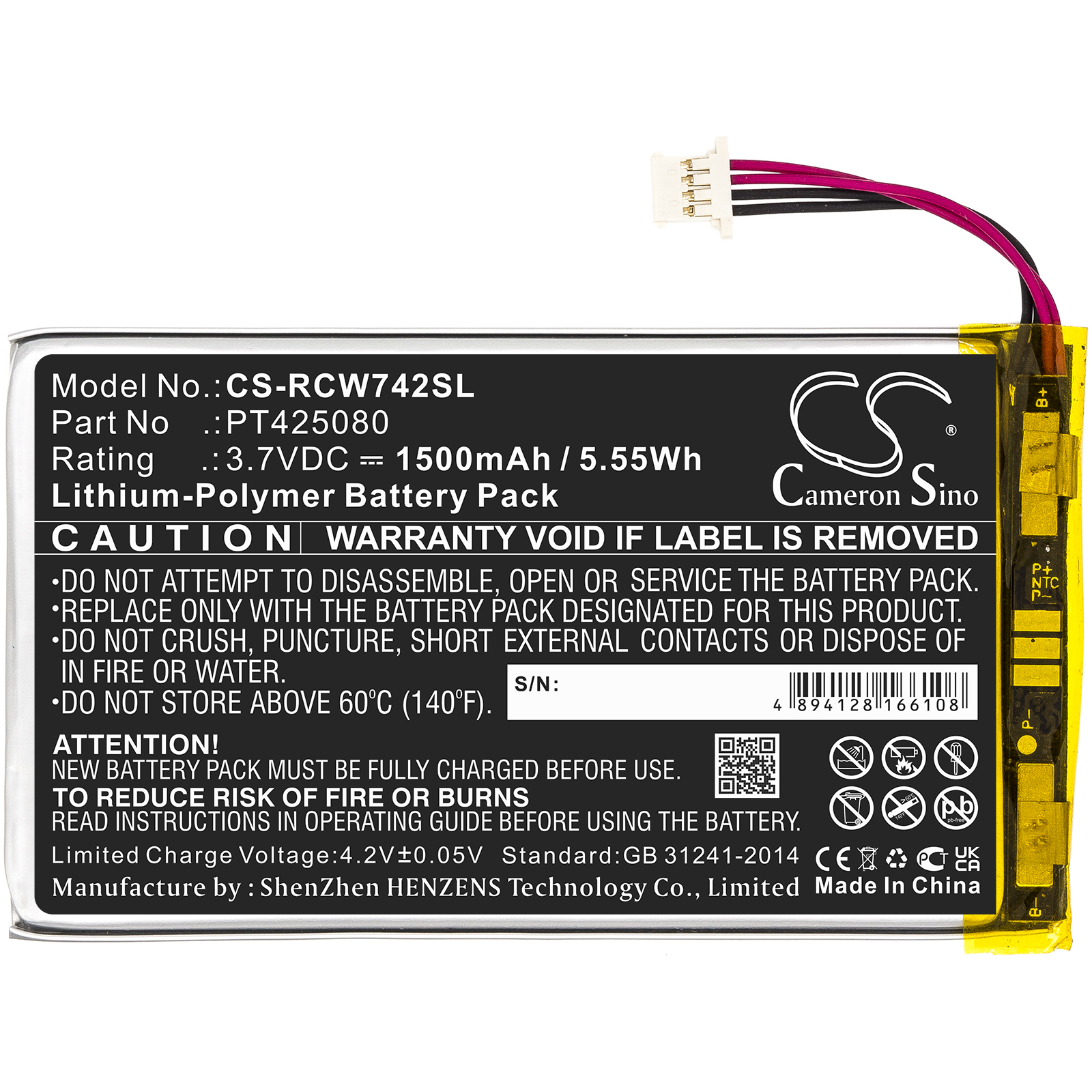 Акумулятор RCA RCT6773W22, RCT6773W22B, T6873w42, Voyager II, Voyager II 7" - Зображення 3