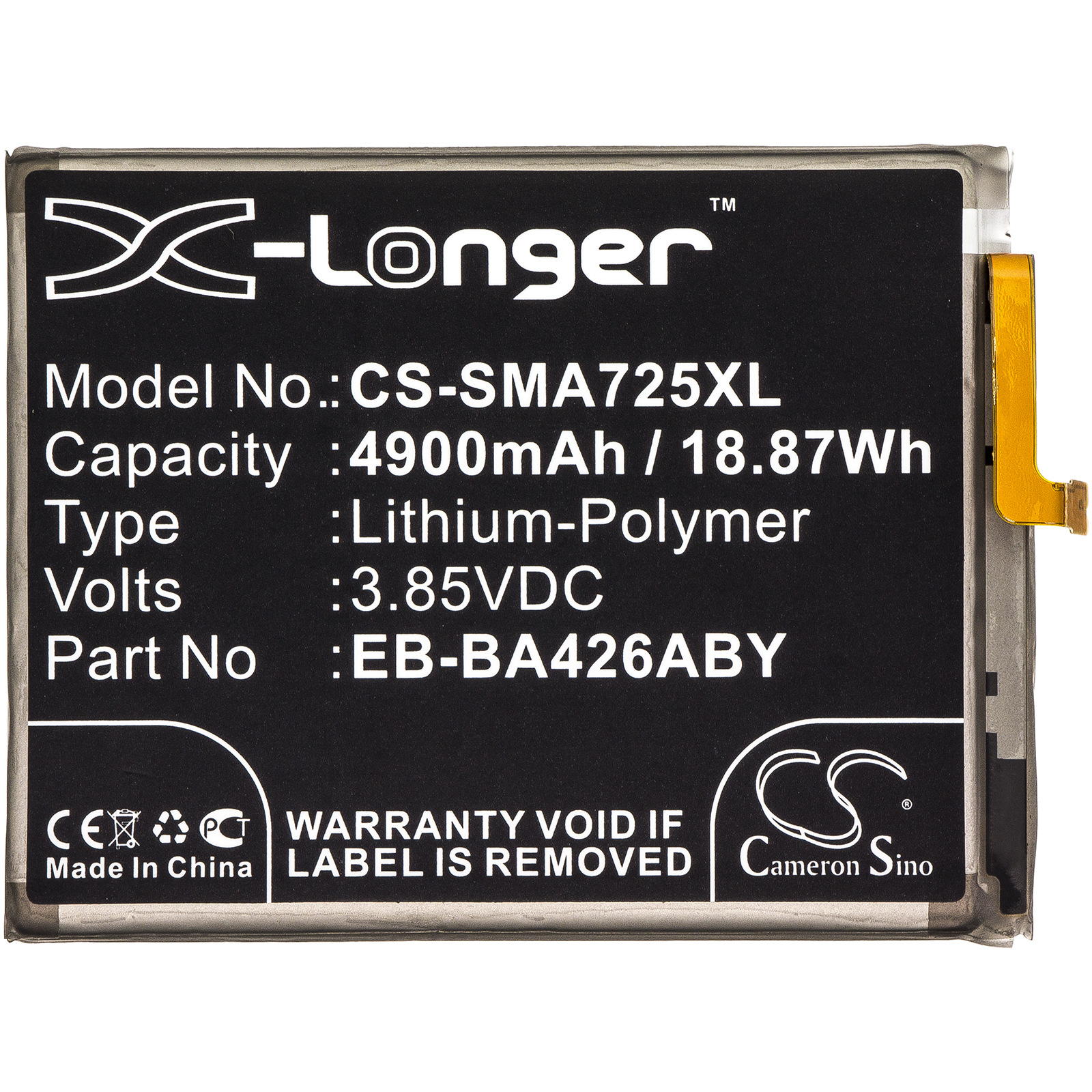 Акумулятор Samsung galaxy 5g mobile WiFi, Galaxy A32, Galaxy A32 5G 2021, Galaxy A326, Galaxy A42, Galaxy A42 5G, Galaxy A42 5G 2020, Galaxy A426, Galaxy A72, Galaxy A72 2021, Galaxy A72 5G, Galaxy A725, Galaxy Jump 5G, Galaxy Jump 5G 2021, SCG08, - Зображення 3