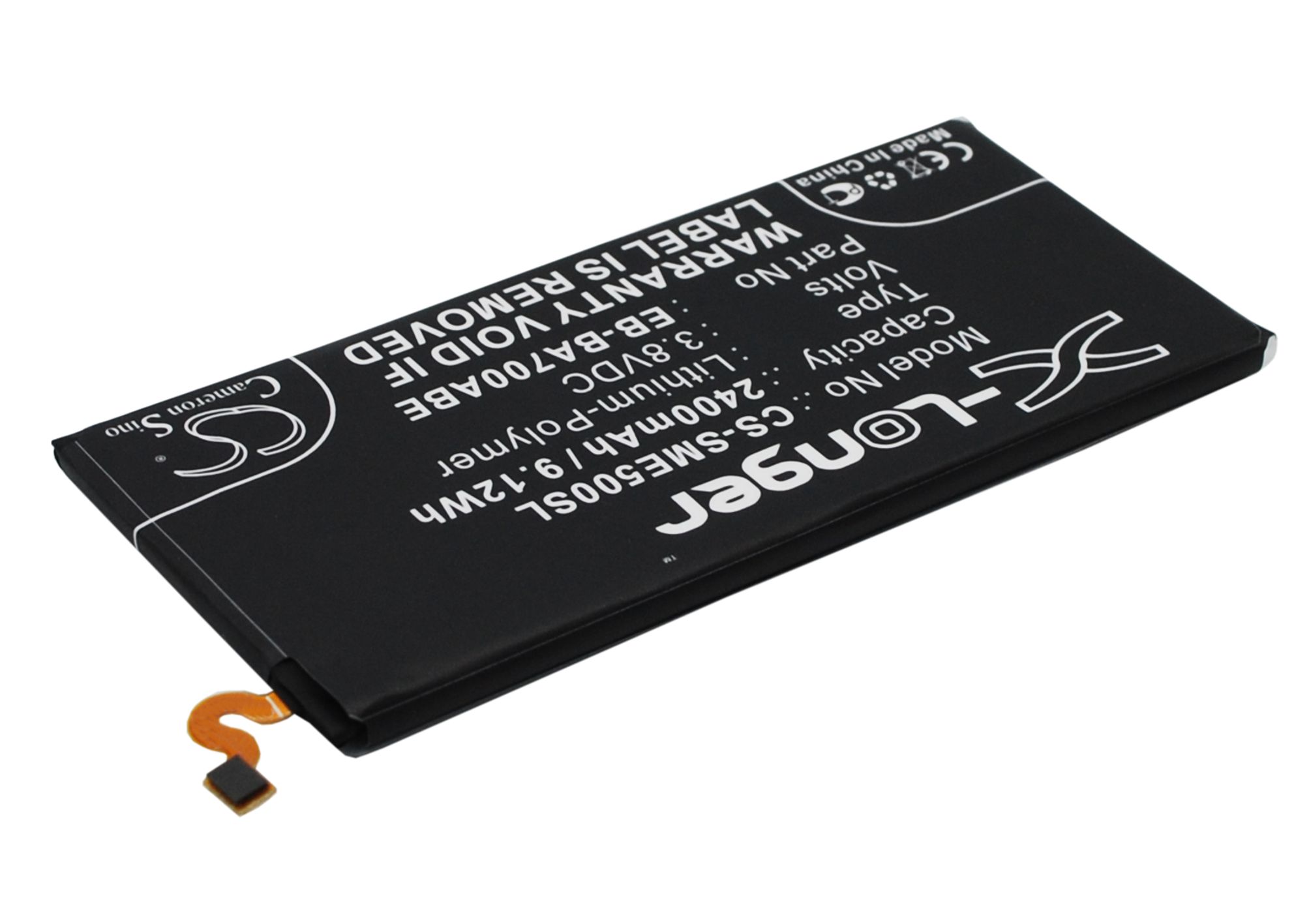 Акумулятор Samsung Galaxy E5, Galaxy E5 4G LTE, Galaxy E5 Duos 3G, Galaxy E5 Duos 4G, SM-E500D, SM-E500F, SM-E500F/DS, SM-E500H, SM-E500H/DS, SM-E500HQ, SM-E500M, SM-E500M/DS, SM-E500S, SM-E500YZ - Зображення 3