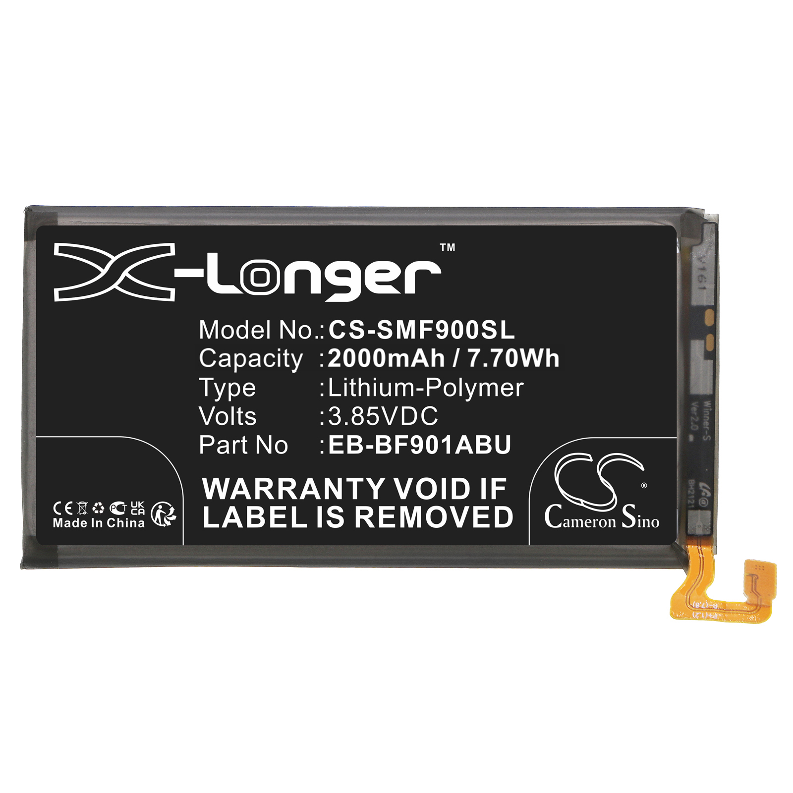 Акумулятор Samsung Fold, SCV44, SM-F9000, SM-F900F, SM-F900J, SM-F900U, SM-W2020, W20 5G - Зображення 3