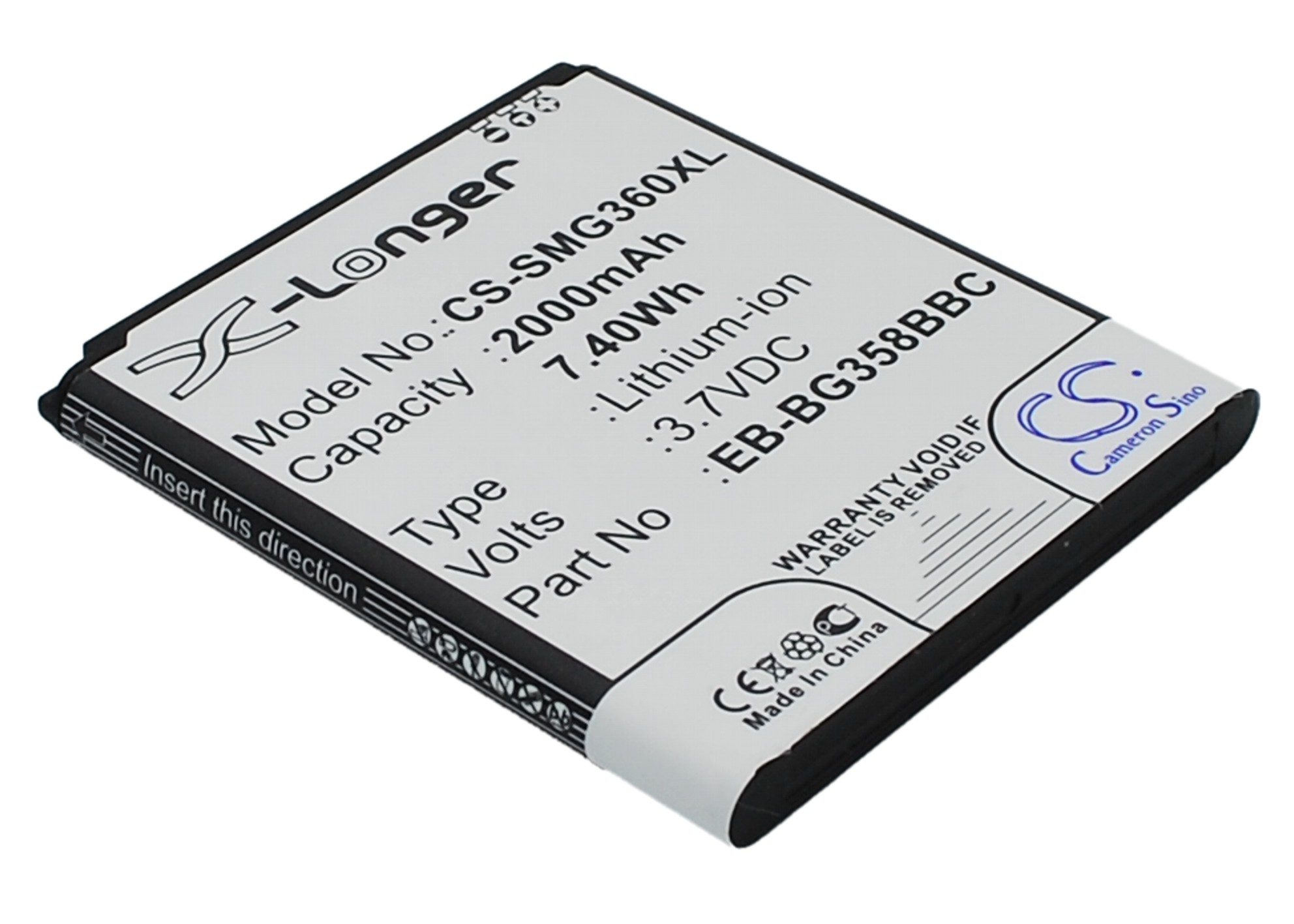 Акумулятор Samsung Galaxy Core Lite 4G TD-LTE, SM-G3556, SM-G3586H, SM-G3586V, SM-G3588, SM-G3588D, SM-G3588V, SM-G3589V, SM-G3589W