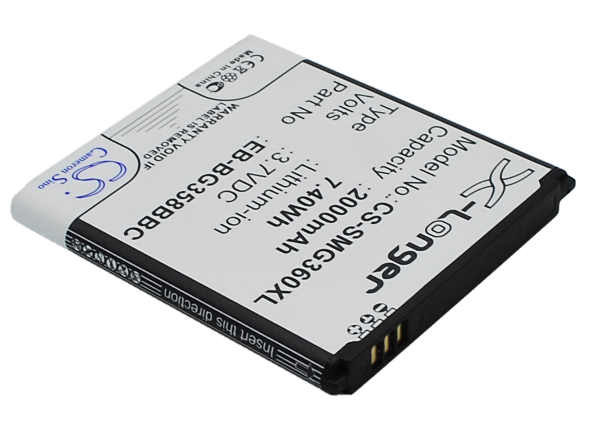 Акумулятор Samsung Galaxy Core Lite 4G TD-LTE, SM-G3556, SM-G3586H, SM-G3586V, SM-G3588, SM-G3588D, SM-G3588V, SM-G3589V, SM-G3589W - Зображення 2