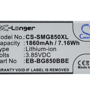 Акумулятор Samsung Galaxy Alpha, Galaxy Alpha LTE-A, SM-G850, SM-G8508, SM-G8508S, SM-G8509v, SM-G850A, SM-G850F, SM-G850T, SM-S801