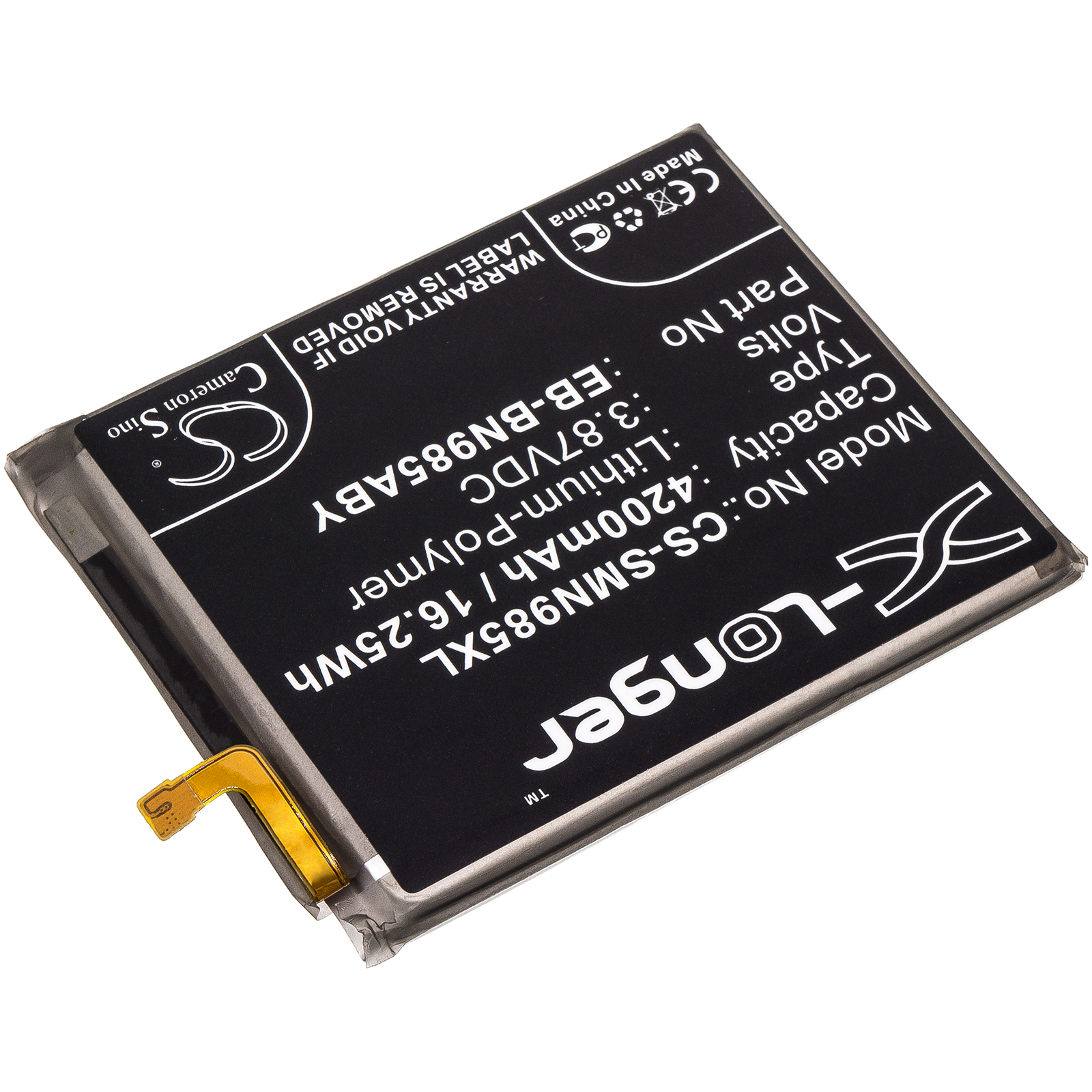 Акумулятор Samsung Galaxy Note 20 Ultra, Galaxy Note 20 Ultra UW 5G, M-N986D, Note 20 Ultra 5G, SC-53A, SCG06, SGH-N219, SGH-N323, SM-N985, SM-N985F/DS, SM-N985T, SM-N9860, SM-N986A, SM-N986B/DS, SM-N986C, SM-N986J, SM-N986N, SM-N986P, SM-N986U, - Зображення 2