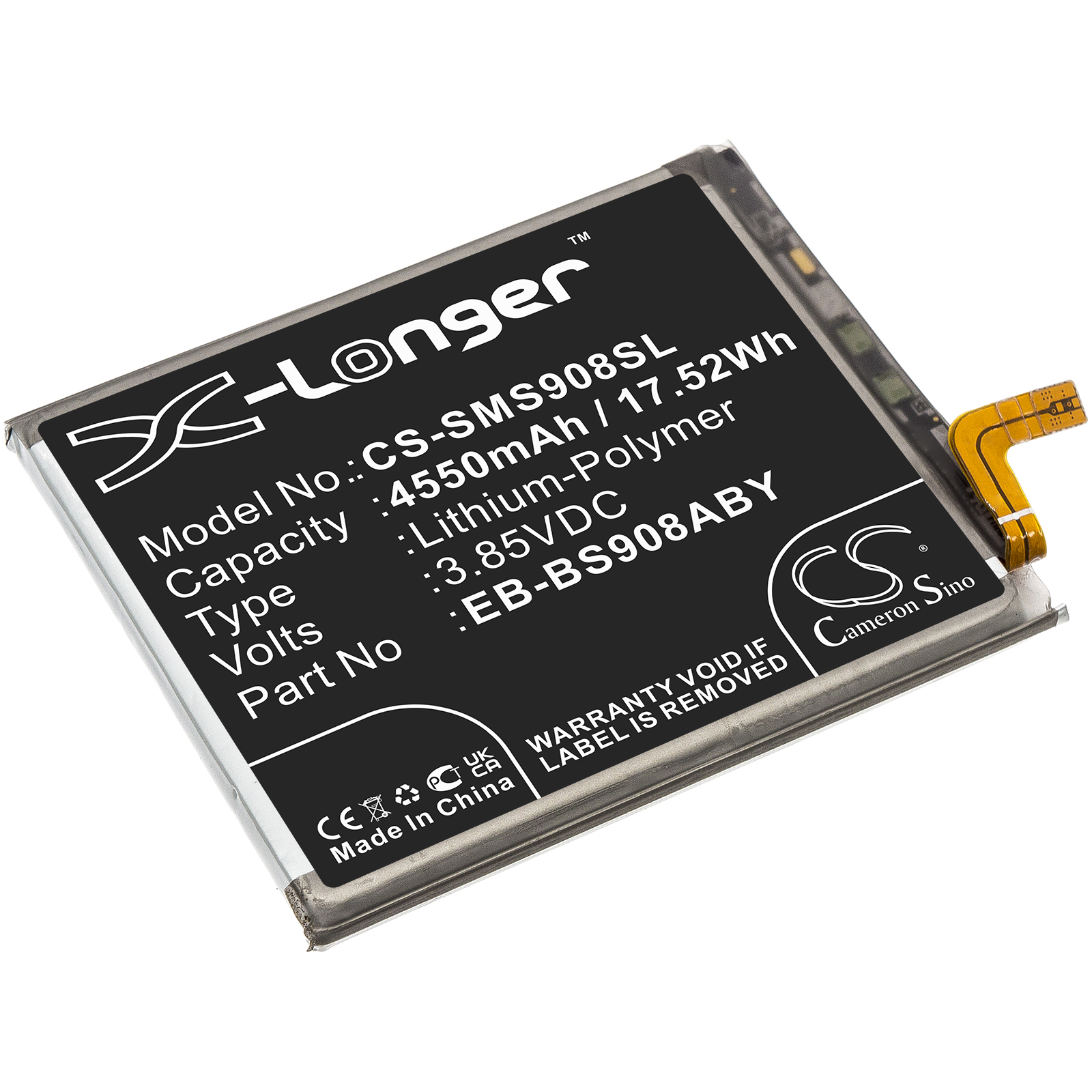 Акумулятор Samsung Galaxy S22 Ultra 5G, SM-S906W, SM-S9080, SM-S908B/DS, SM-S908E/DS, SM-S908N