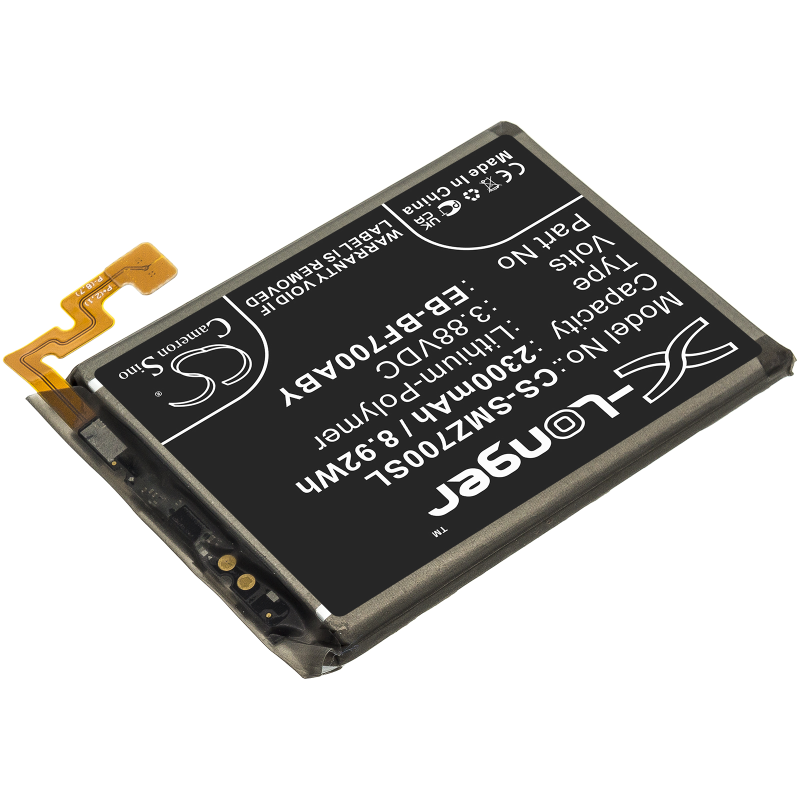 Акумулятор Samsung Galaxy Z Flip, SM-F7000, SM-F700F, SM-F700F/DS, SM-F700J, SM-F700J/DS, SM-F700N, SM-F700U, SM-F700U/DS, SM-F700W/DS - Зображення 2