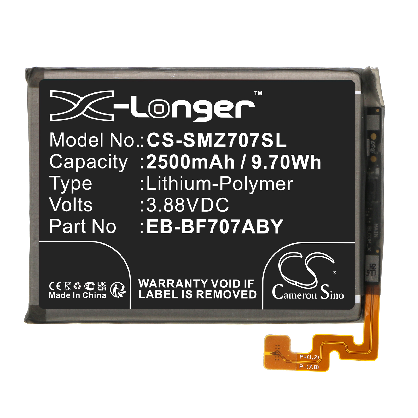 Акумулятор Samsung Galaxy Z Flip 5G, Galaxy Z Flip F707U, SM-F7070, SM-F707B, SM-F707U, SM-F707U1, SM-F707W - Зображення 3