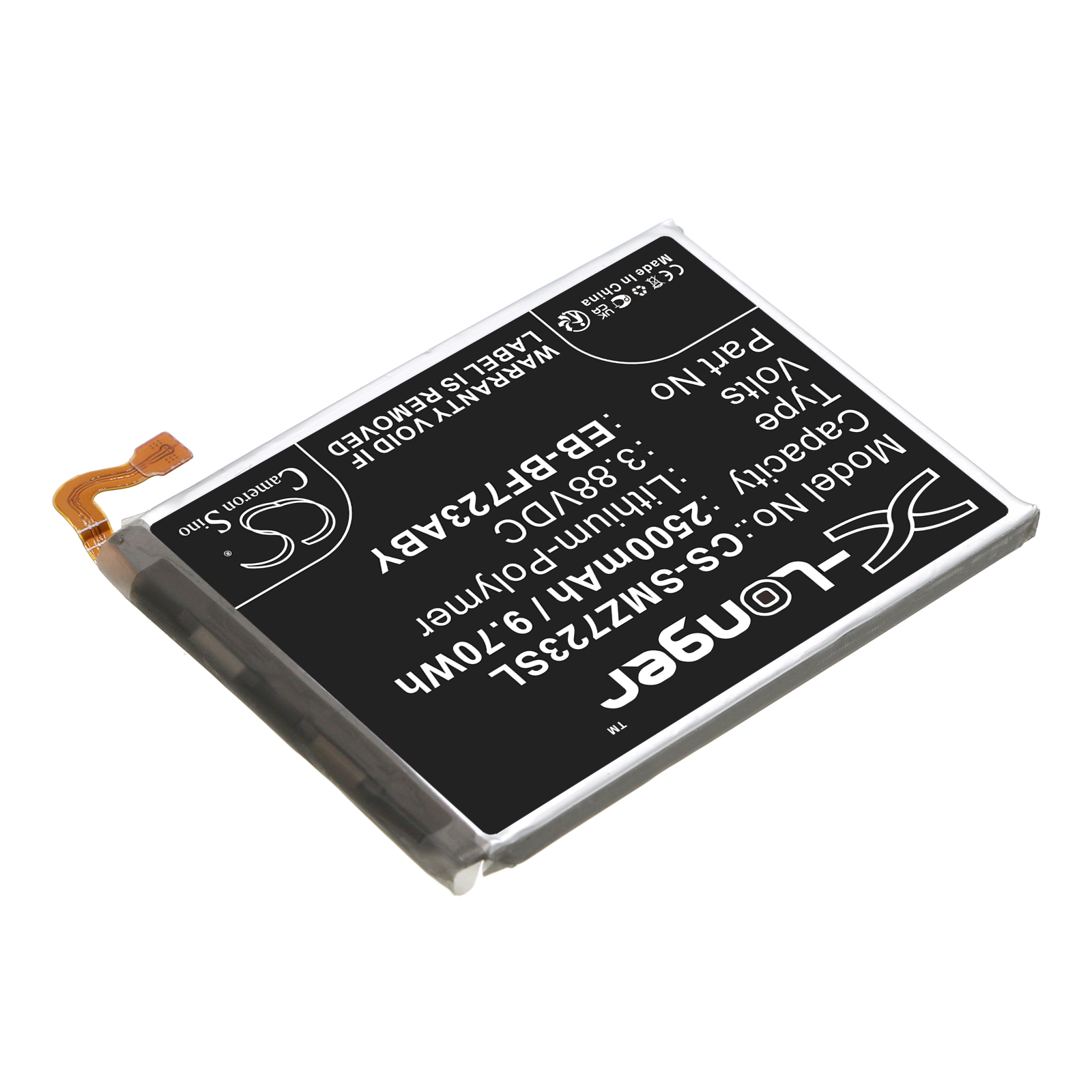 Акумулятор Samsung Galaxy Z Flip 4, Galaxy Z Flip 4 5G UW, SCG17, SM-F7210, SM-F721A, SM-F721B, SM-F721C, SM-F721D, SM-F721J, SM-F721N, SM-F721U, SM-F721U1, SM-F721W, SM-W7023 - Зображення 2