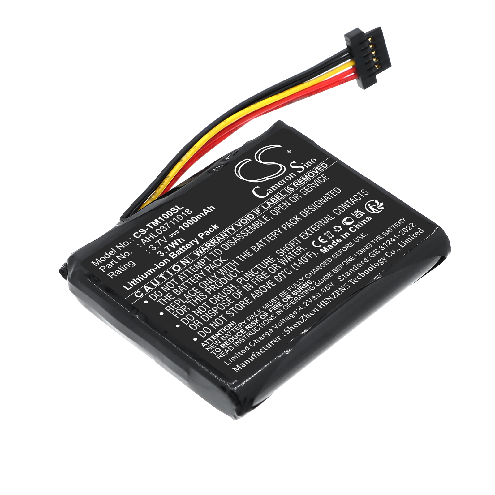 Акумулятор TomTom 4CS0.002.01, Go 1000, Go 1000 Live, Go 1005, Go 2405M, Go 2405T, Go Live 1000, Go Live 1000 Regional, Go Live 1005, Go Live 2050, Go Live 2050 World