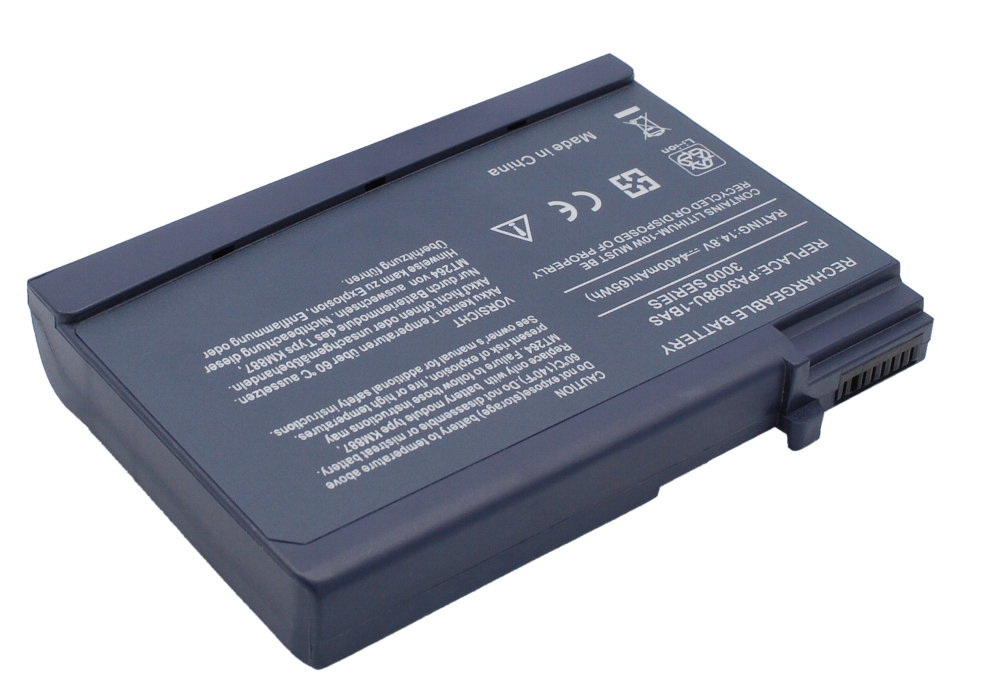 Акумулятор Toshiba Satellite 1200, Satellite 1200-S121, Satellite 1200-S122, Satellite 1200-S252, Satellite 3000, Satellite 3000-100, Satellite 3000-214, Satellite 3000-400, Satellite 3000-514, Satellite 3000-601, Satellite 3000-S304, Satellite - Зображення 2