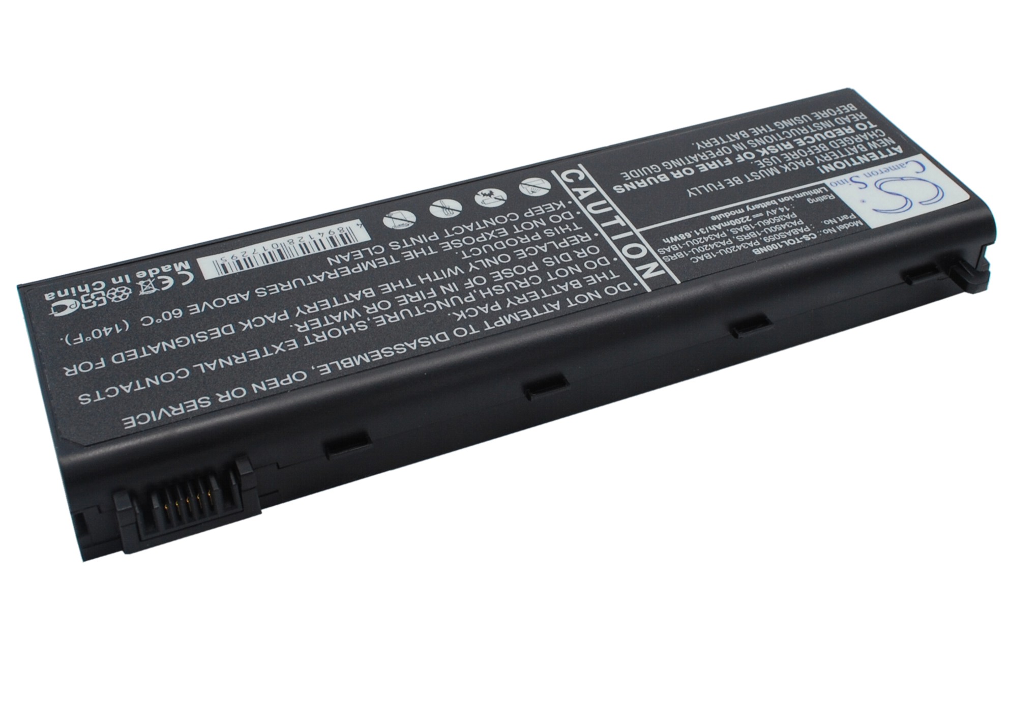 Акумулятор Toshiba Equium L100-186, Equium L20-197, Equium L20-198, Equium L20-264, Satellite L10, Satellite L100, Satellite L100-103, Satellite L100-104, Satellite L100-105, Satellite L100-111, Satellite L100-112, Satellite L100-113, Satellite - Зображення 3