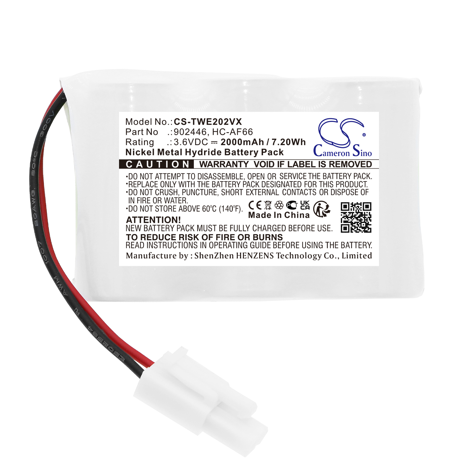 Акумулятор TWINBIRD HC-E202, HC-E202W, HC-E22C, HC-EB02, HC-EB02W, HC-R20 - Зображення 3