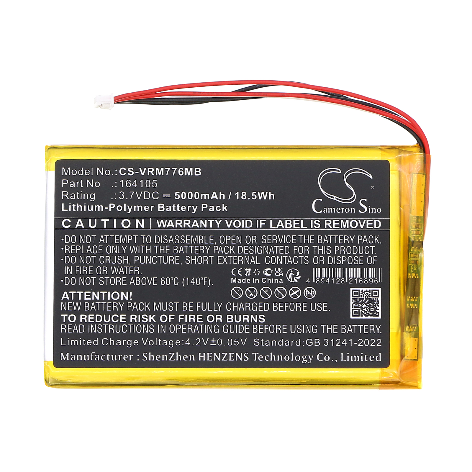 Акумулятор VTech LF915, LF920, LF930 HD, RM5766HD, RM5854HD, RM7764HDV2, RM7766HD, RM7868 2HD, VC2105, VM919HD, VM928HD - Зображення 3
