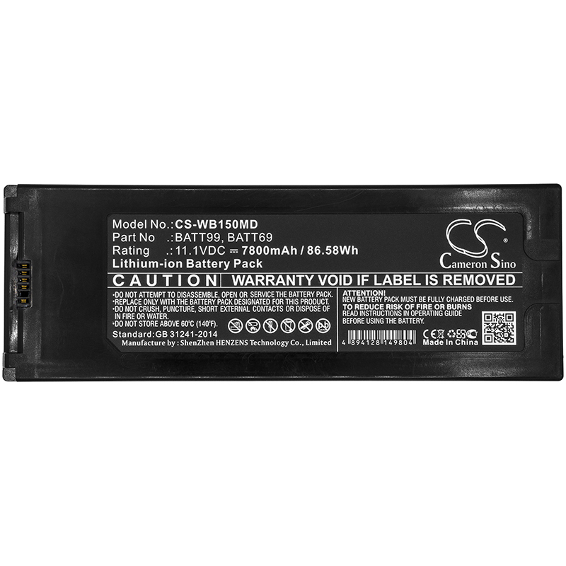 Акумулятор Welch-Allyn Connex 6000 Vital Signs Monito, Connex Spot, Connex Spot Vital Signs 7100, Connex Spot Vital Signs 7300, Connex Spot Vital Signs 7400, Connex Spot Vital Signs 7500, Connex Vital Signs Monitor, Connex VSM 6000, Connex VSM 6300, - Зображення 3