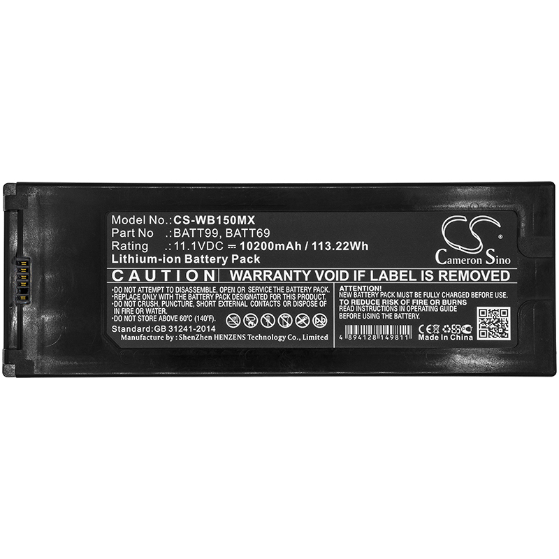Акумулятор Welch-Allyn Connex 6000 Vital Signs Monito, Connex Spot, Connex Spot Vital Signs 7100, Connex Spot Vital Signs 7300, Connex Spot Vital Signs 7400, Connex Spot Vital Signs 7500, Connex Vital Signs Monitor, Connex VSM 6000, Connex VSM 6300, - Зображення 3