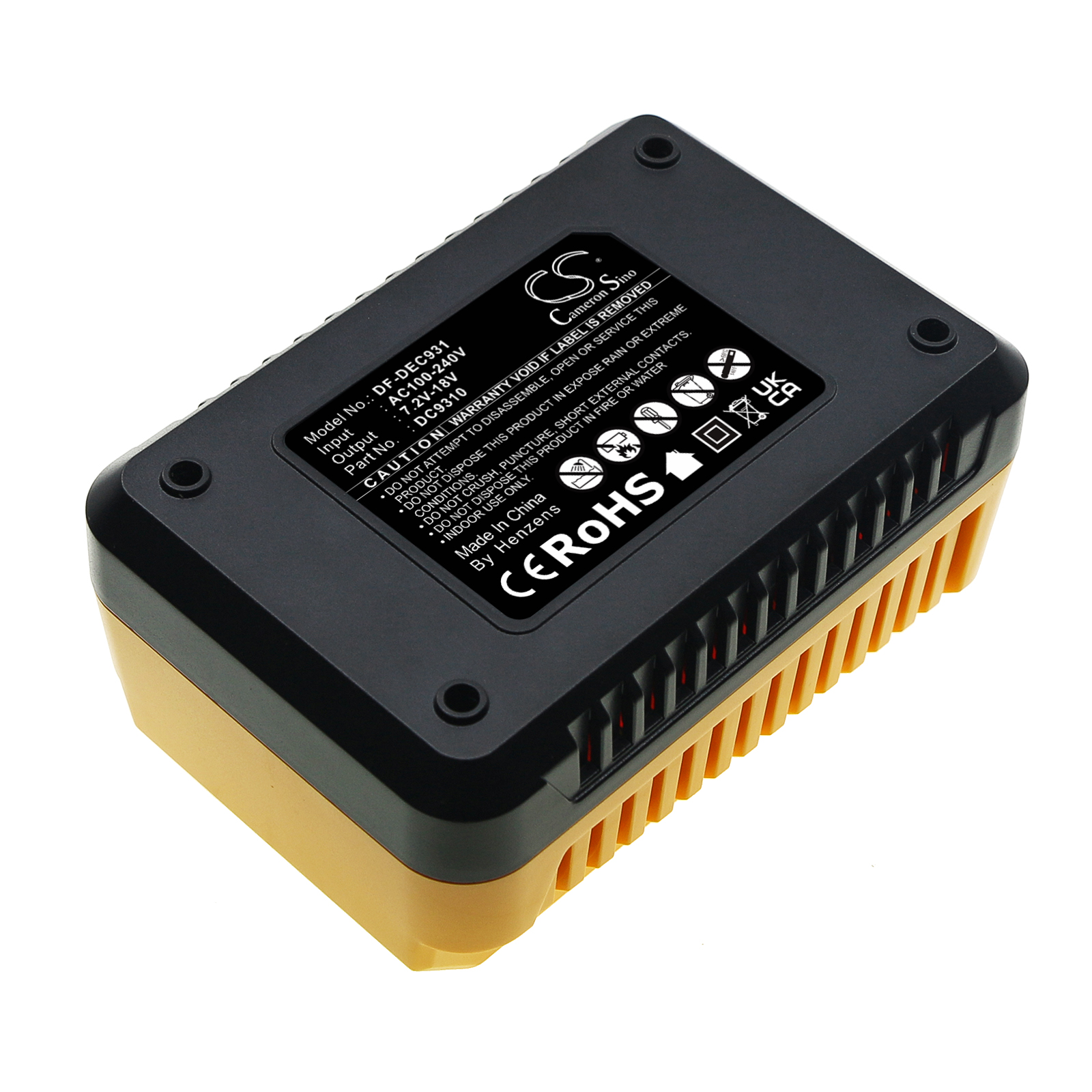 Зарядний пристрій DeWalt 152250-27, 246536, 2802, 2802K, 2812B, 2812K, 2832K, 2852B, 2861K-2, 2872B, 2872K-2, 2872KQ, 2898B, 2898K, 397745-01, DC020, DC212, DC212B, DC212KA, DC212KB, DC212KZ, DC212N, DC213KB, DC330, DC330K, DC330KA, DC330N, DC380KA, - Зображення 3