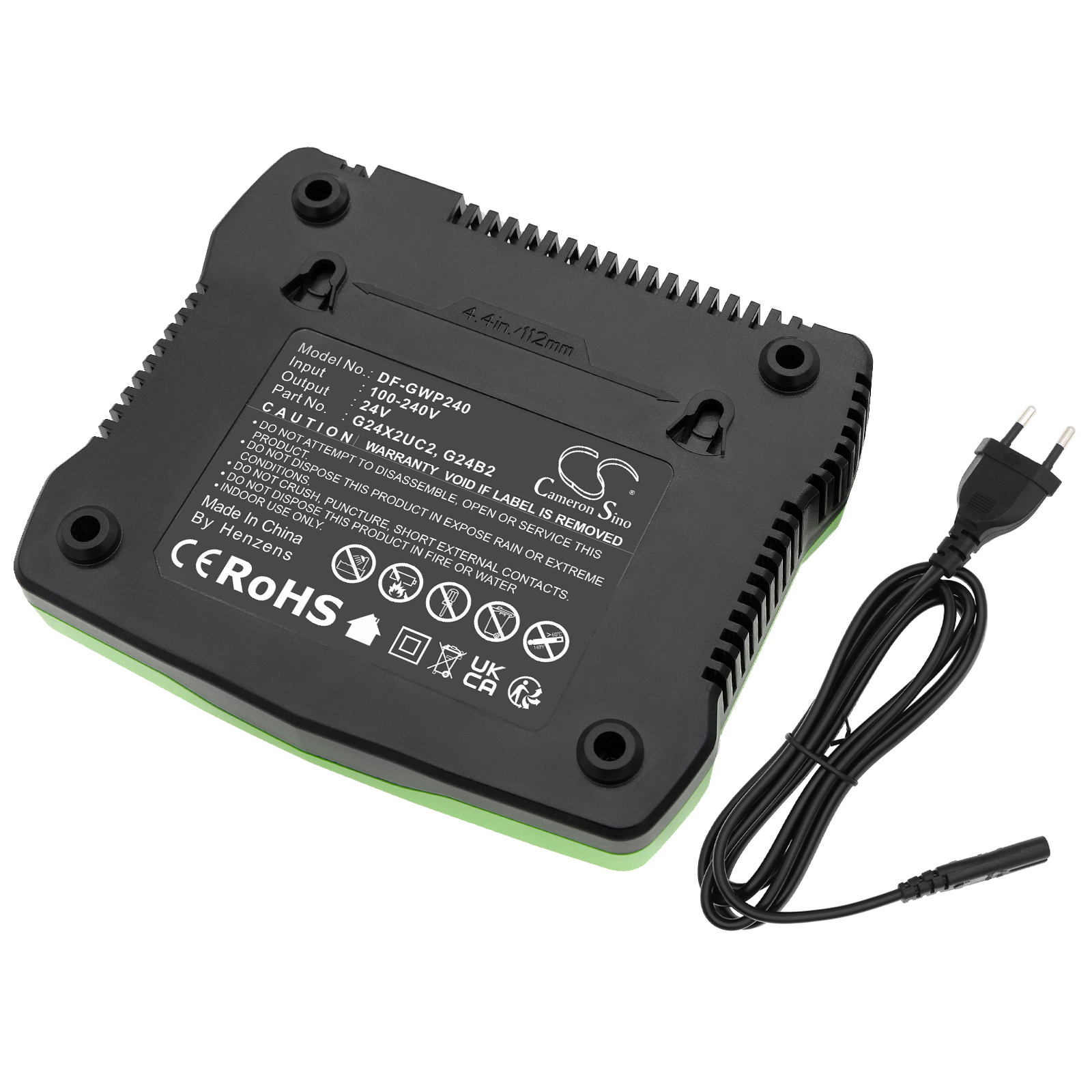 Зарядний пристрій GreenWorks 10-Inch Cordless Chainsaw 2036, 130MPH Cordless G24 Sweeper, 2000007, 2000107, 20362 Chainsaw, 20-Inch Cordless Pole Hedge Tr, 2100007, 2100107, 2200007, 2200107, 2200207, 22-Inch Cordless Hedge Trimmer, 2400007, 24352, - Зображення 3