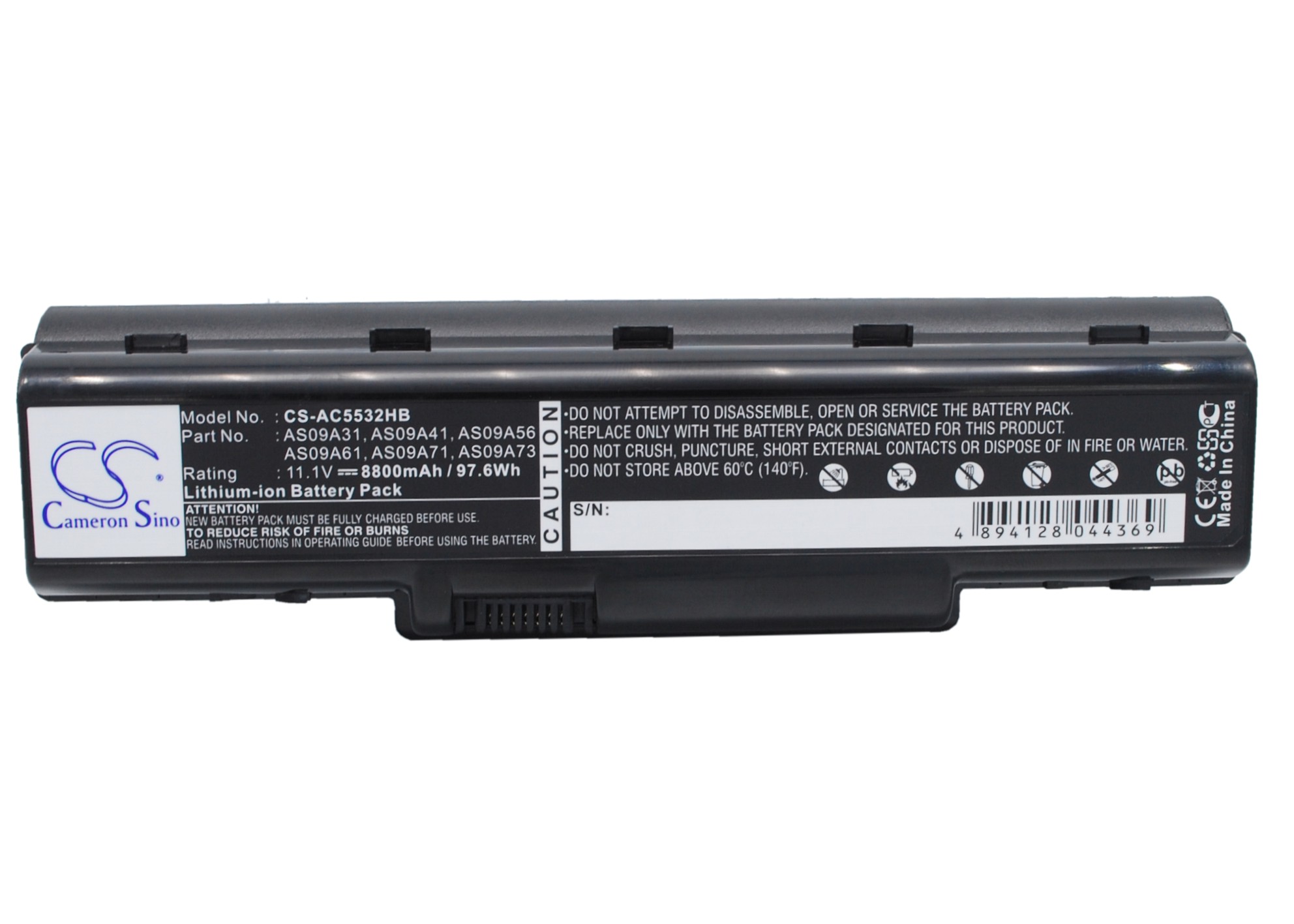 Акумулятор Gateway NV52, NV5207U, NV5211U, NV5212U, NV5213U, NV5214U, NV5215U, NV5216U, NV53, NV5302U, NV5331U, NV5332U, NV5333U, NV5334U, NV5335U, NV5336U, NV5337U, NV5356U, NV5362U, NV5369ZU, NV5370U, NV5373U, NV5376U, NV5378U, NV5380U, NV5381U,