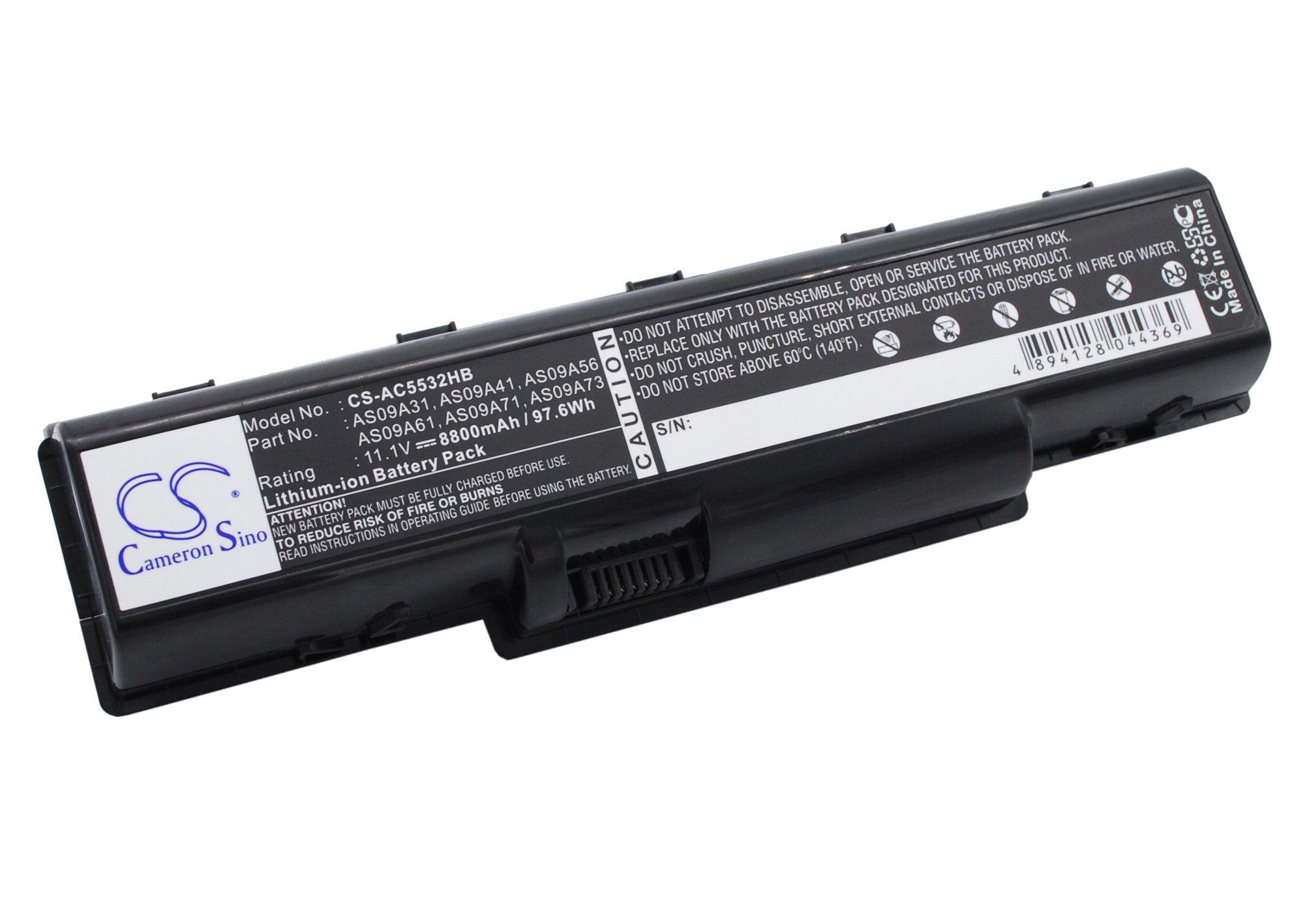 Акумулятор Gateway NV52, NV5207U, NV5211U, NV5212U, NV5213U, NV5214U, NV5215U, NV5216U, NV53, NV5302U, NV5331U, NV5332U, NV5333U, NV5334U, NV5335U, NV5336U, NV5337U, NV5356U, NV5362U, NV5369ZU, NV5370U, NV5373U, NV5376U, NV5378U, NV5380U, NV5381U, - Зображення 2
