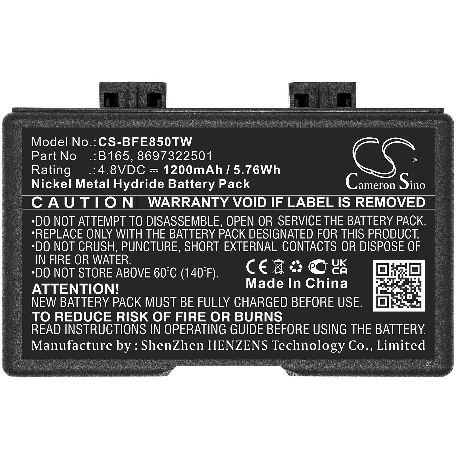 Акумулятор AEG TELEPORT 9S/10 CS-BFE850TW - Зображення 3