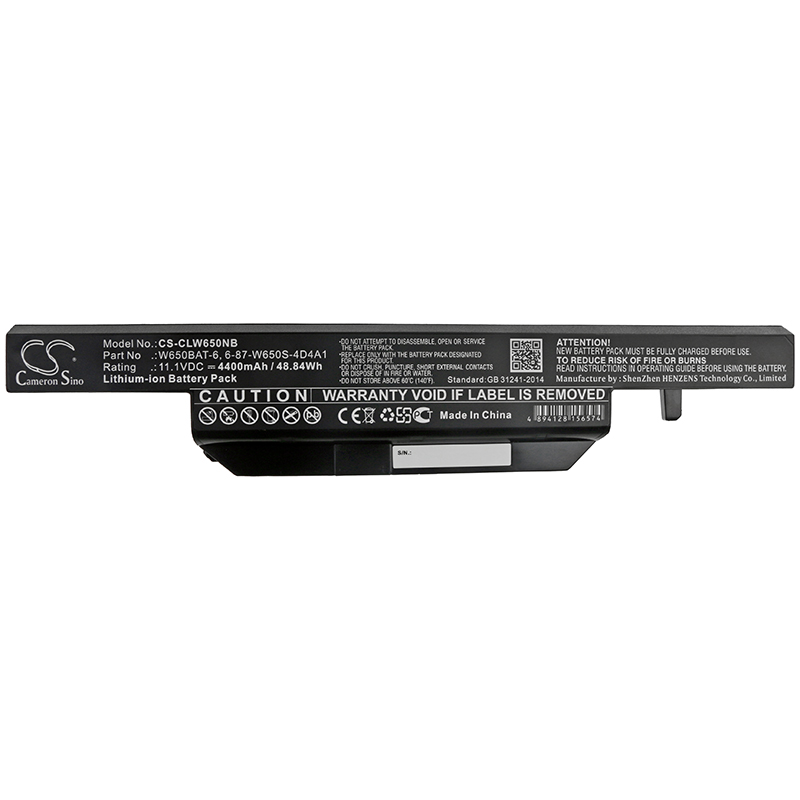 Акумулятор Clevo S650SC, W650DC, W650RB, W650RC, W650RC1, W650RN, W650RZ, W650RZ1, W650SB, W650SC, W650SF, W650SH, W650SJ, W650SR, W650SZ, W651DC, W651RC1, W651RN, W651RZ1, W651SB, W651SC, W651SF, W651SJ, W651SZ, W655RC1, W655RN, W655RZ1, W655SB, - Зображення 3