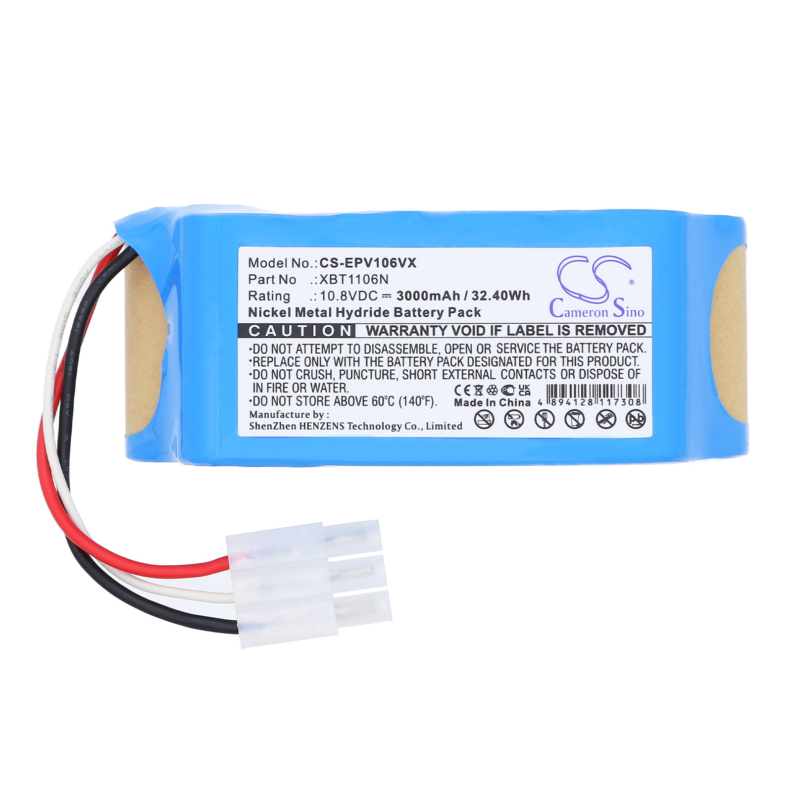 Акумулятор Shark Navigator SV116N Freestyle, SV1100REF, SV1106_N, SV1106N, SV1110, SV1110N, SV116N, SV11O6N, XBT1106N CS-EPV106VX - Зображення 3