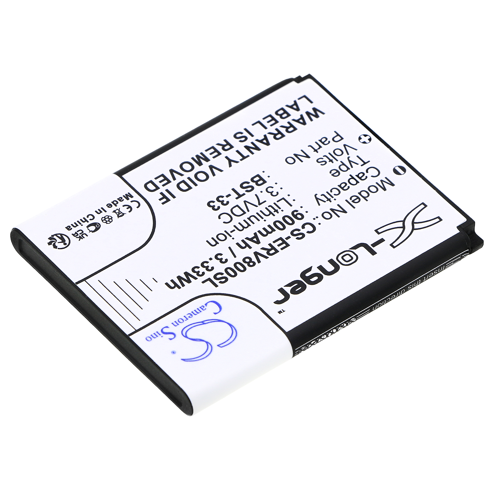 Акумулятор Sony Ericsson C702, C901 Greenheart, C903, F305, G502, G700, G705, G900, Idou Aino Naite, K530i, K550i, K630i, K660i, K800i, K810i, M600i, P990i, S302, Satio, Sprio, T700, T715, TM506, TXT pro, V640i, V800, V800i, V802, V802SE, W100, - Зображення 2