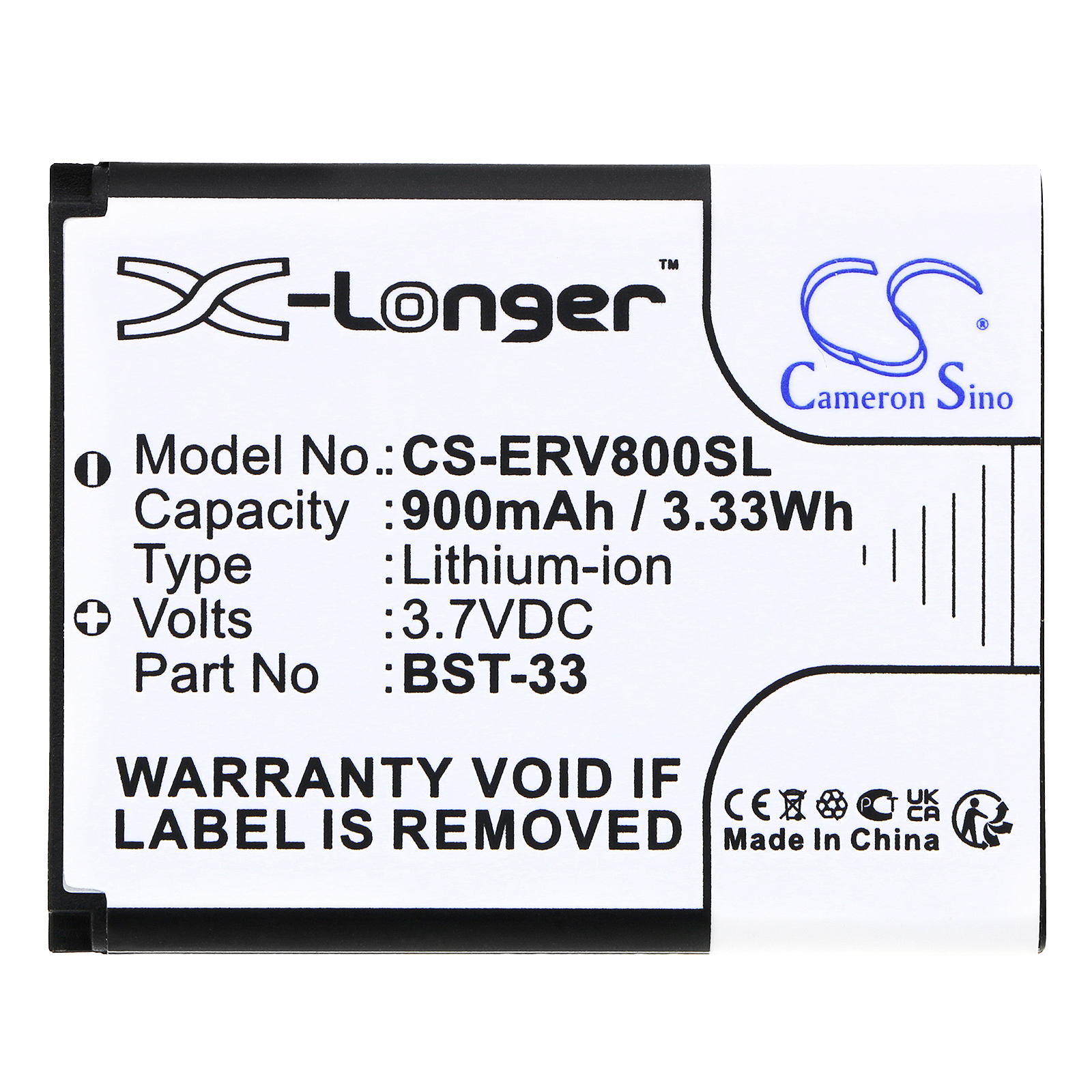 Акумулятор Sony Ericsson C702, C901 Greenheart, C903, F305, G502, G700, G705, G900, Idou Aino Naite, K530i, K550i, K630i, K660i, K800i, K810i, M600i, P990i, S302, Satio, Sprio, T700, T715, TM506, TXT pro, V640i, V800, V800i, V802, V802SE, W100, - Зображення 3