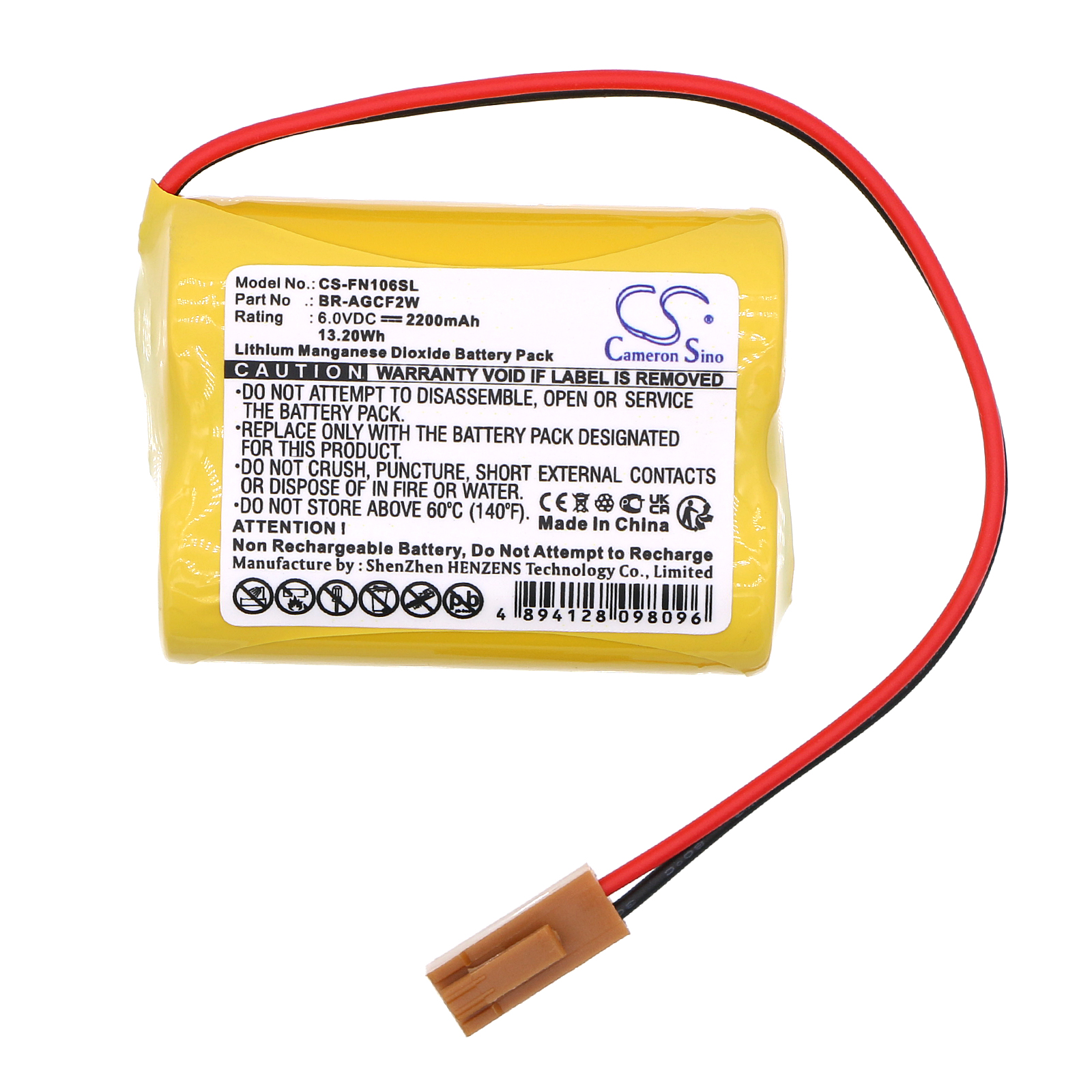 Акумулятор GE A06B0177D106, A06B-0177-D106, A98L00310011#L, A98L-0031-0011#L, Beta iSV Amplifier, Beta SVU Amplifier, Fanuc A06 industrial computers, Fanuc A06 programmable logic CS-FN106SL - Зображення 3