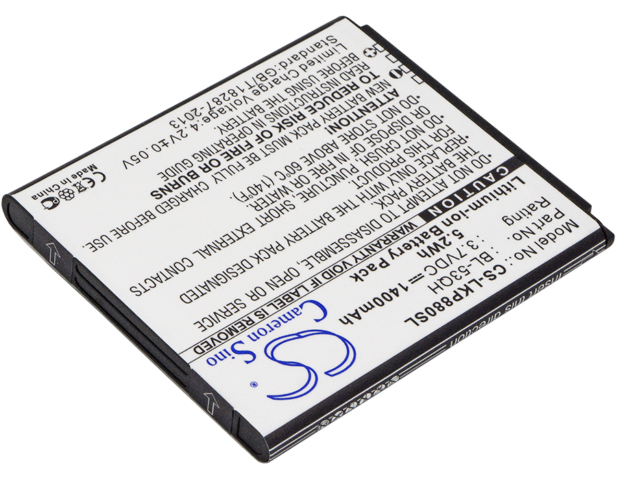 Акумулятор LG Escape, F160K, F-160K, F160L, F-160L, F-160S, H420, L-02E, L20, LGMS870, MS870, Optimus 4X HD, Optimus F5, Optimus L9, Optimus Life, Optimus LTE 2, Optimus LTE II, Optimus Vu II, P760, P769, P875, P880, Spectrum 2, VS930 CS-LKP880SL - Зображення 2
